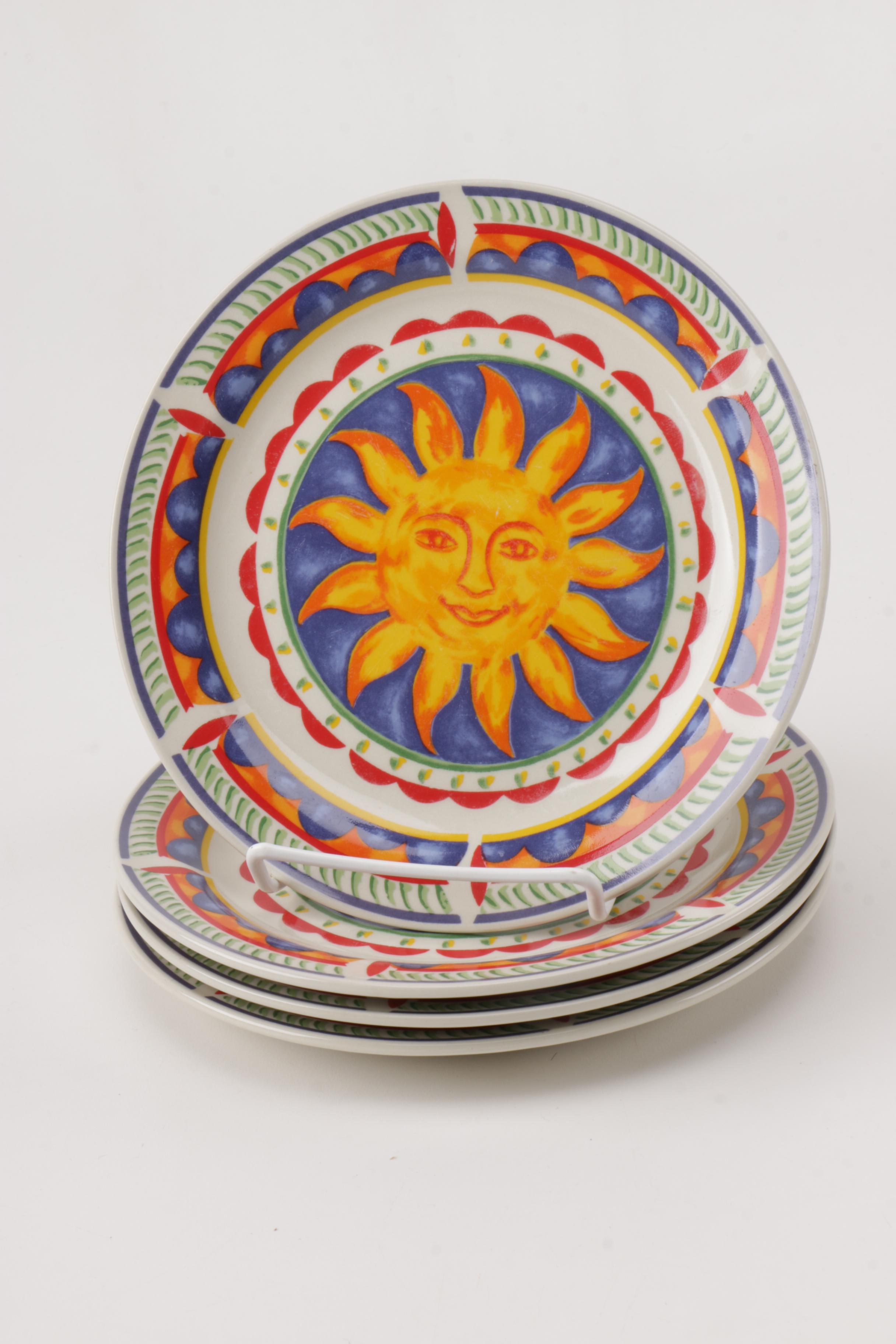 Sun-Themed Tableware by Gibson and Two Mugs