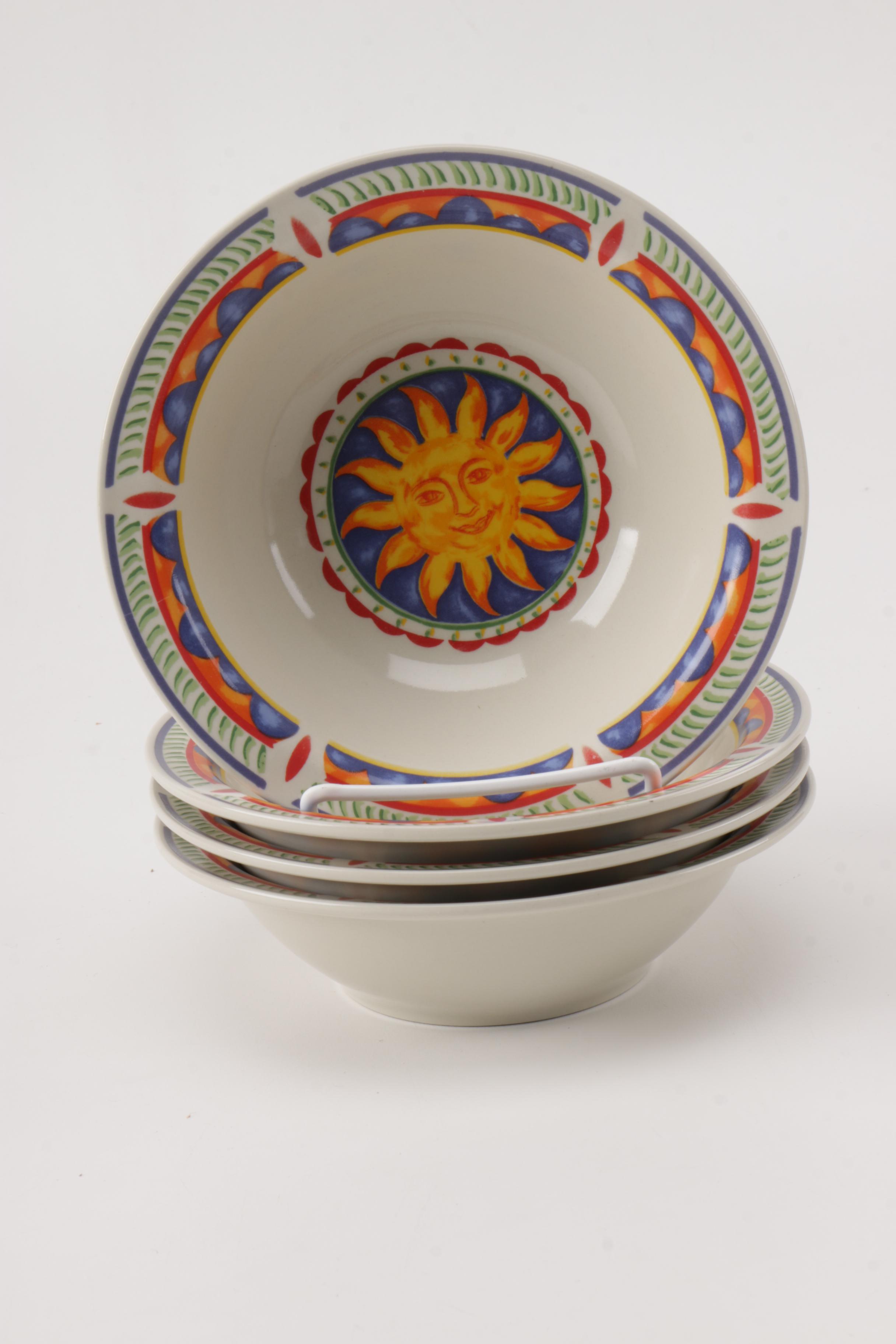 Sun-Themed Tableware by Gibson and Two Mugs