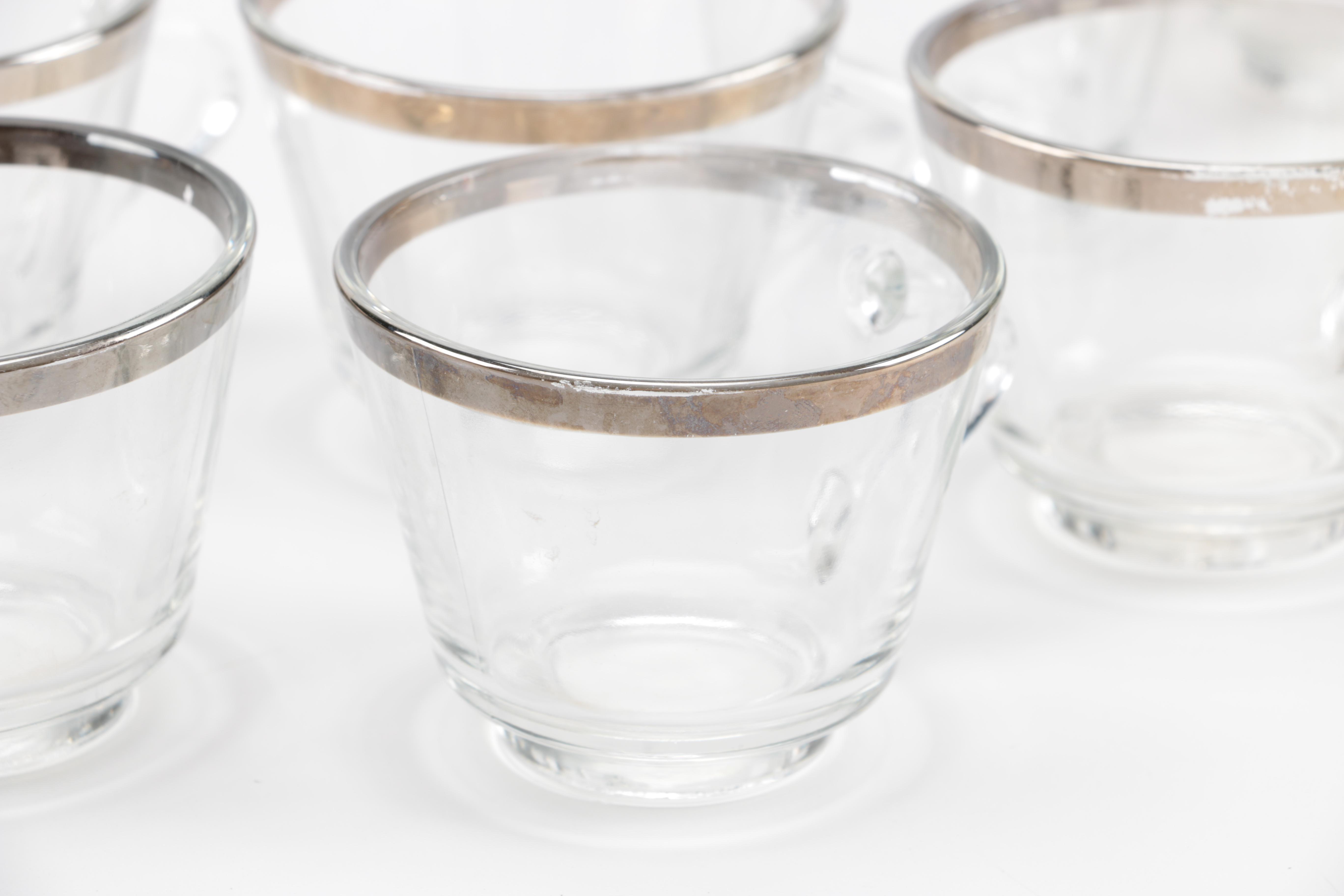 Tinted Glass Punch Bowl Set