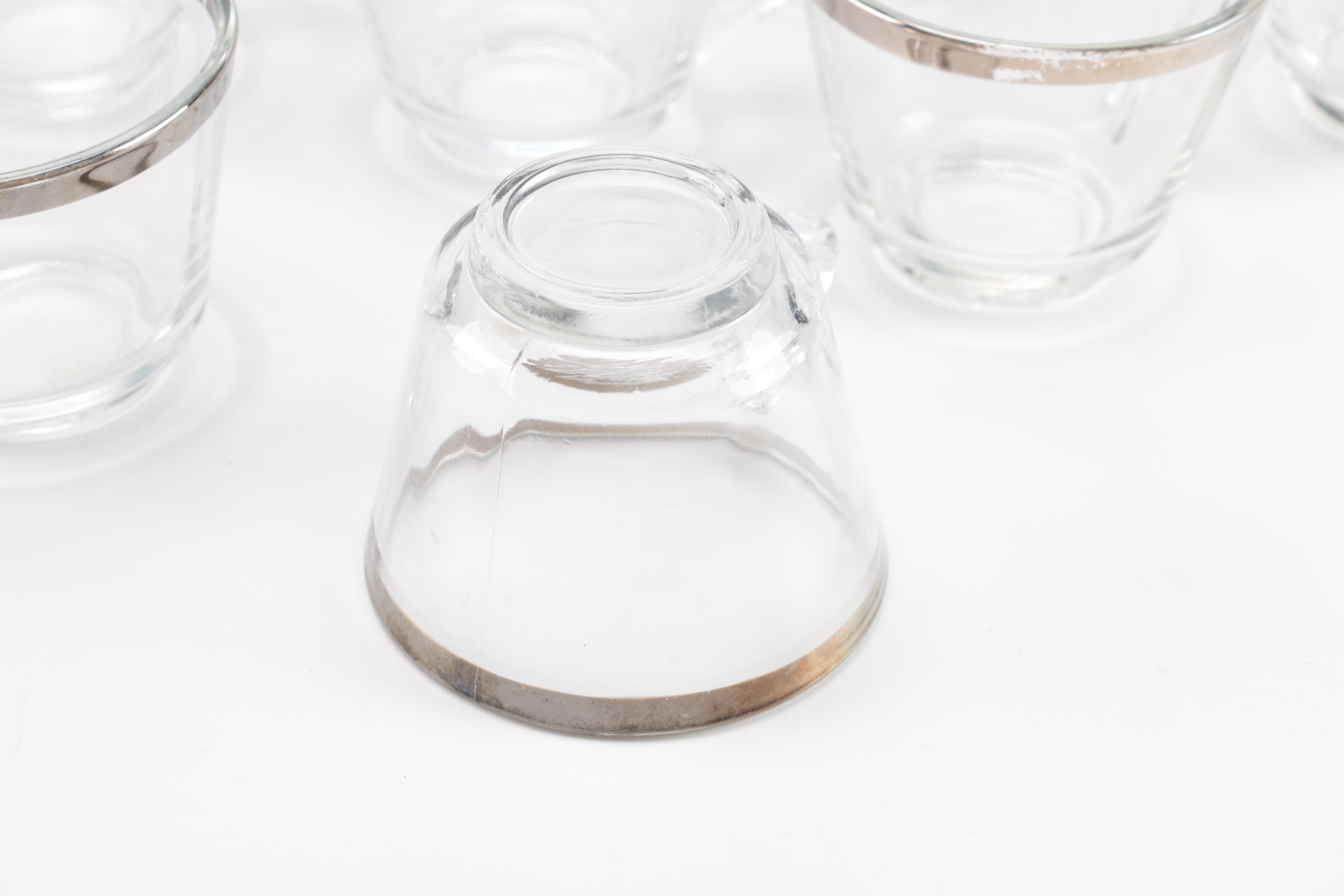 Tinted Glass Punch Bowl Set