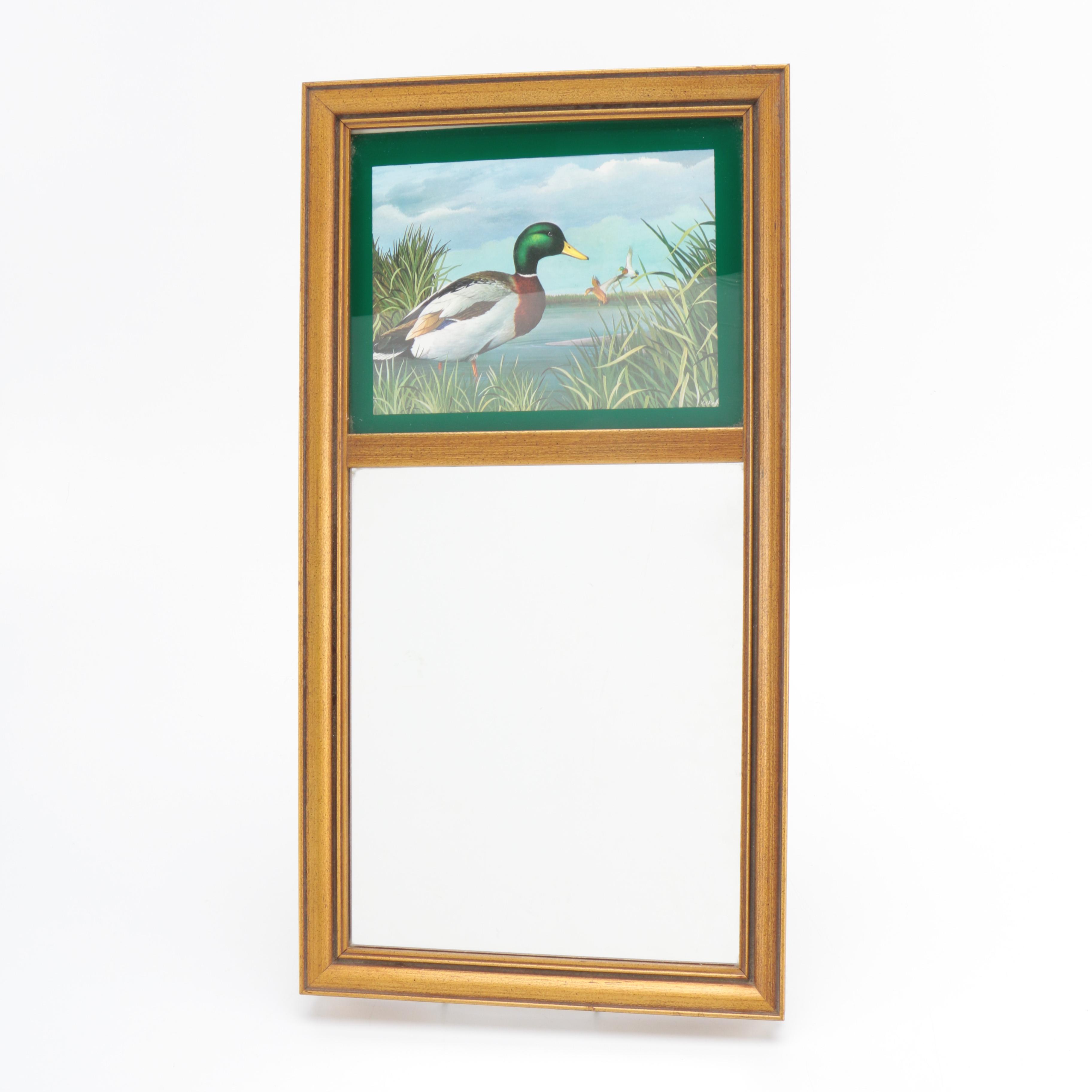 Wall Mirror With Mallard Duck Print