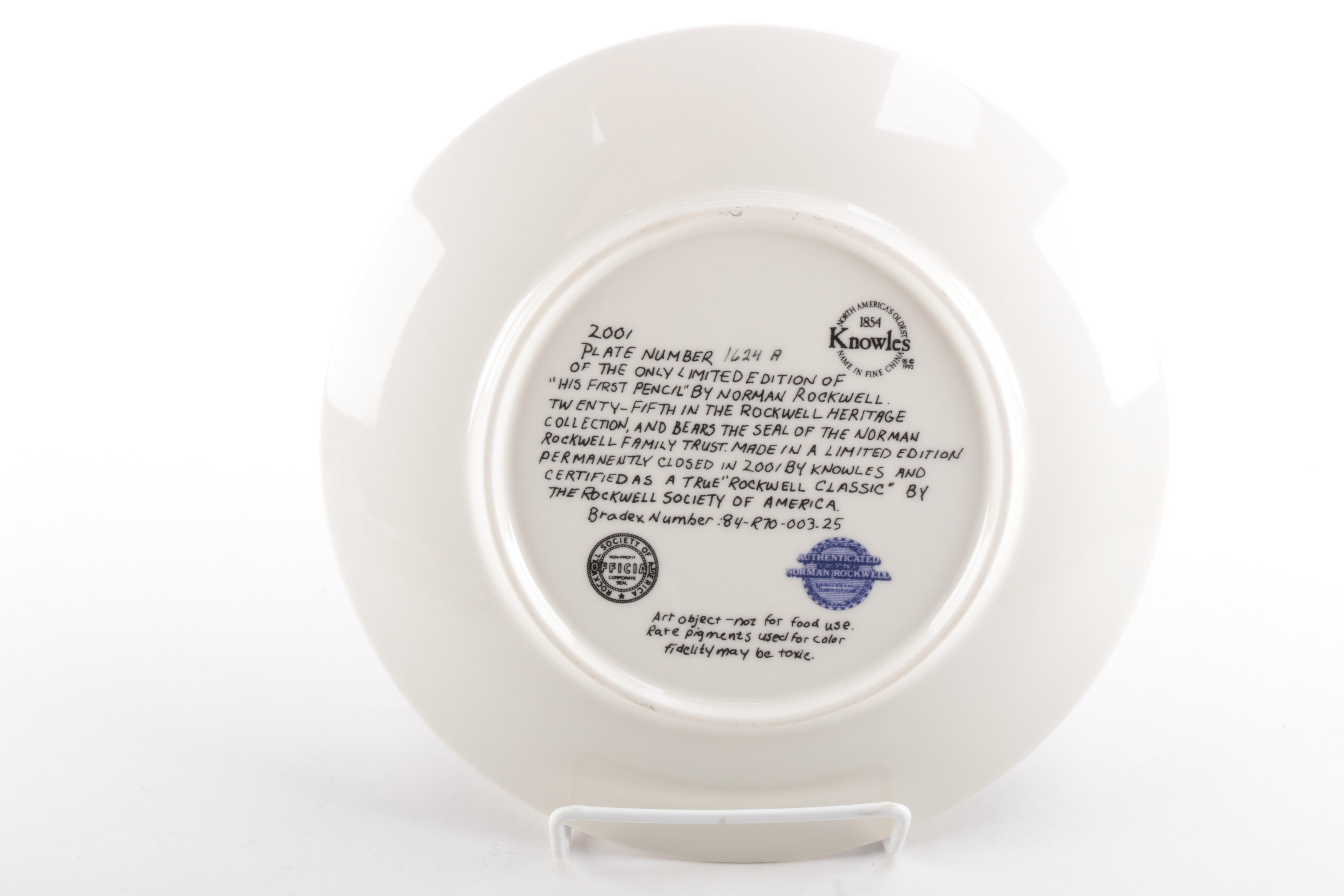 Norman Rockwell Decorative Ceramic Plates by Knowles