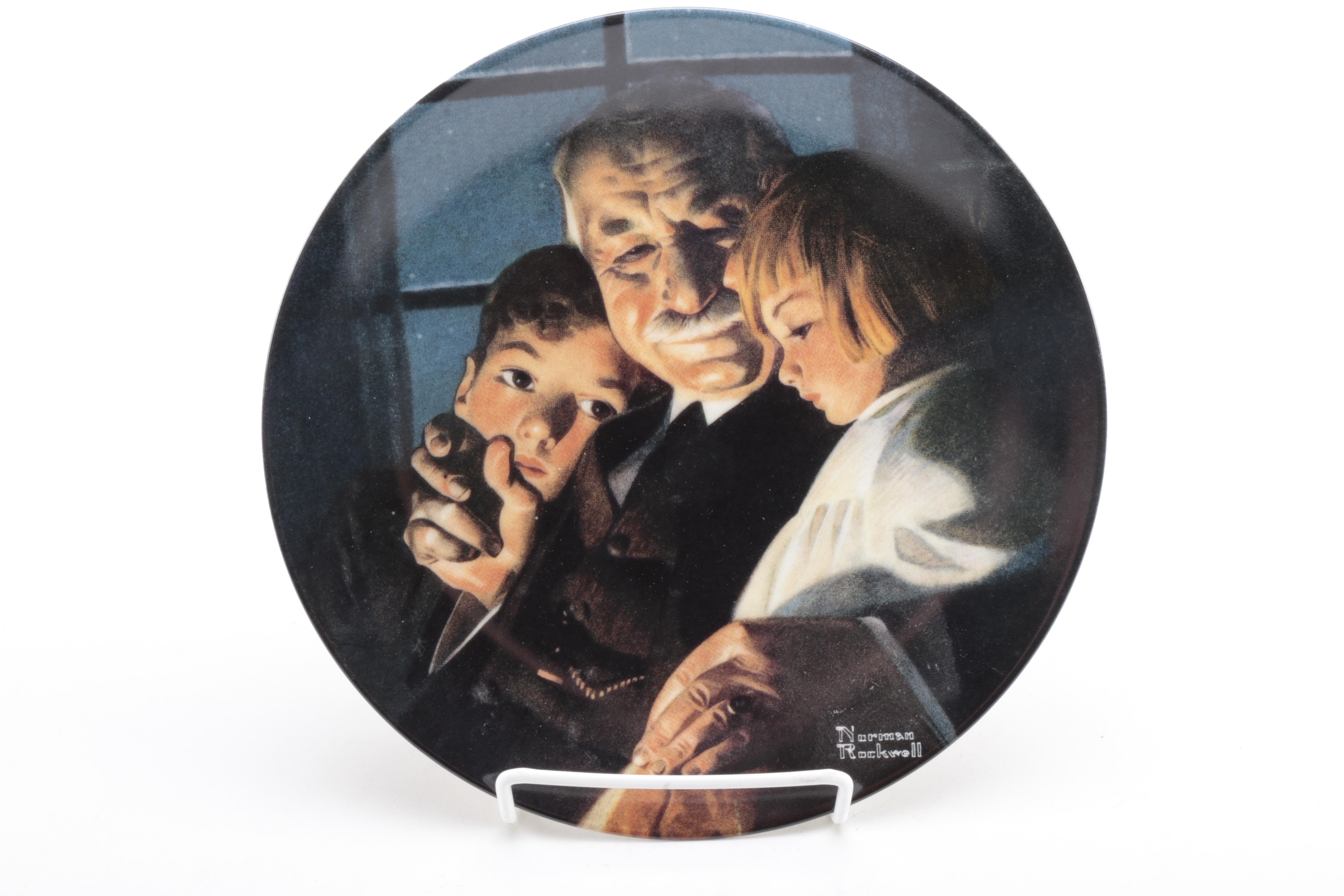 Norman Rockwell Decorative Ceramic Plates by Knowles