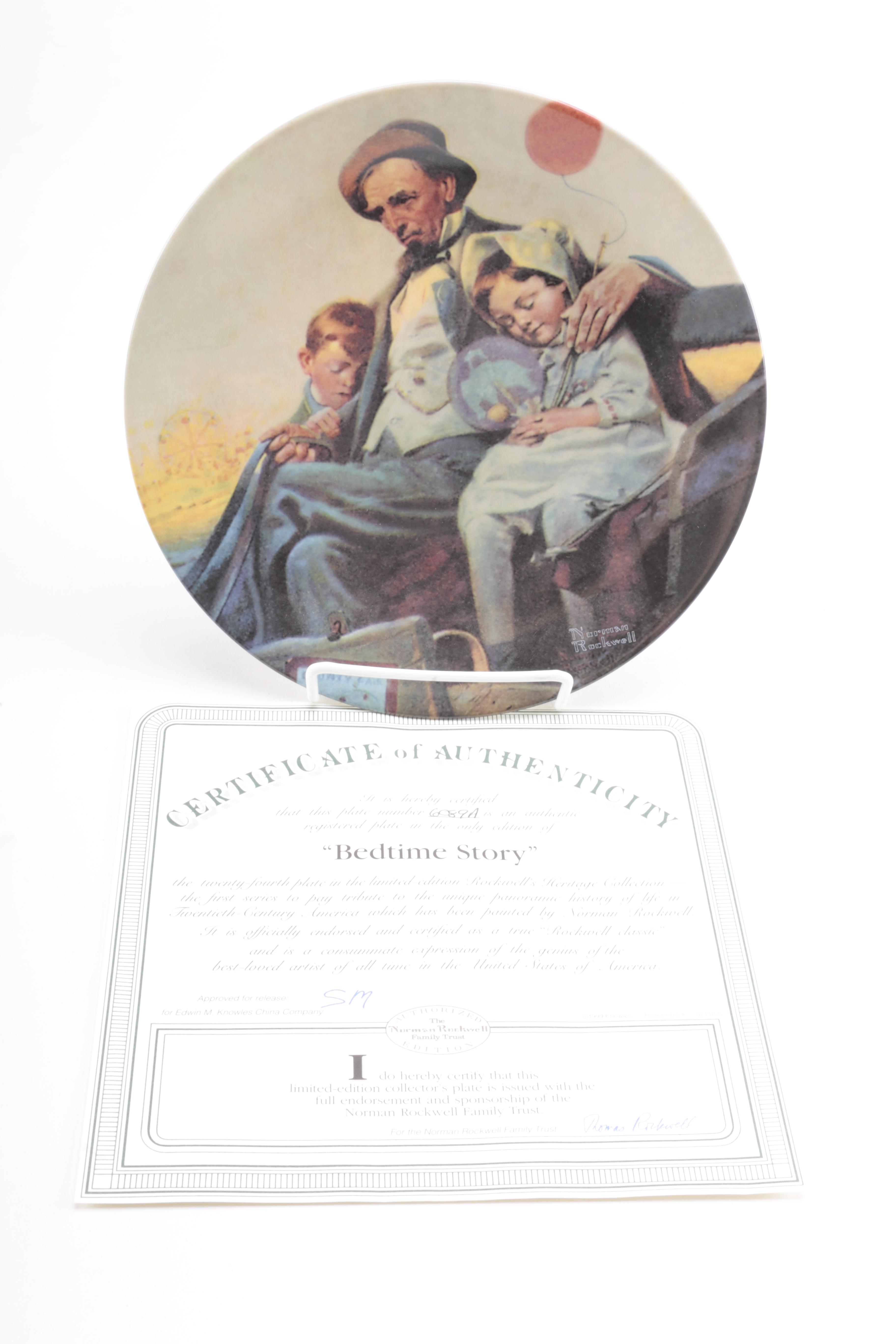 Norman Rockwell Decorative Ceramic Plates by Knowles