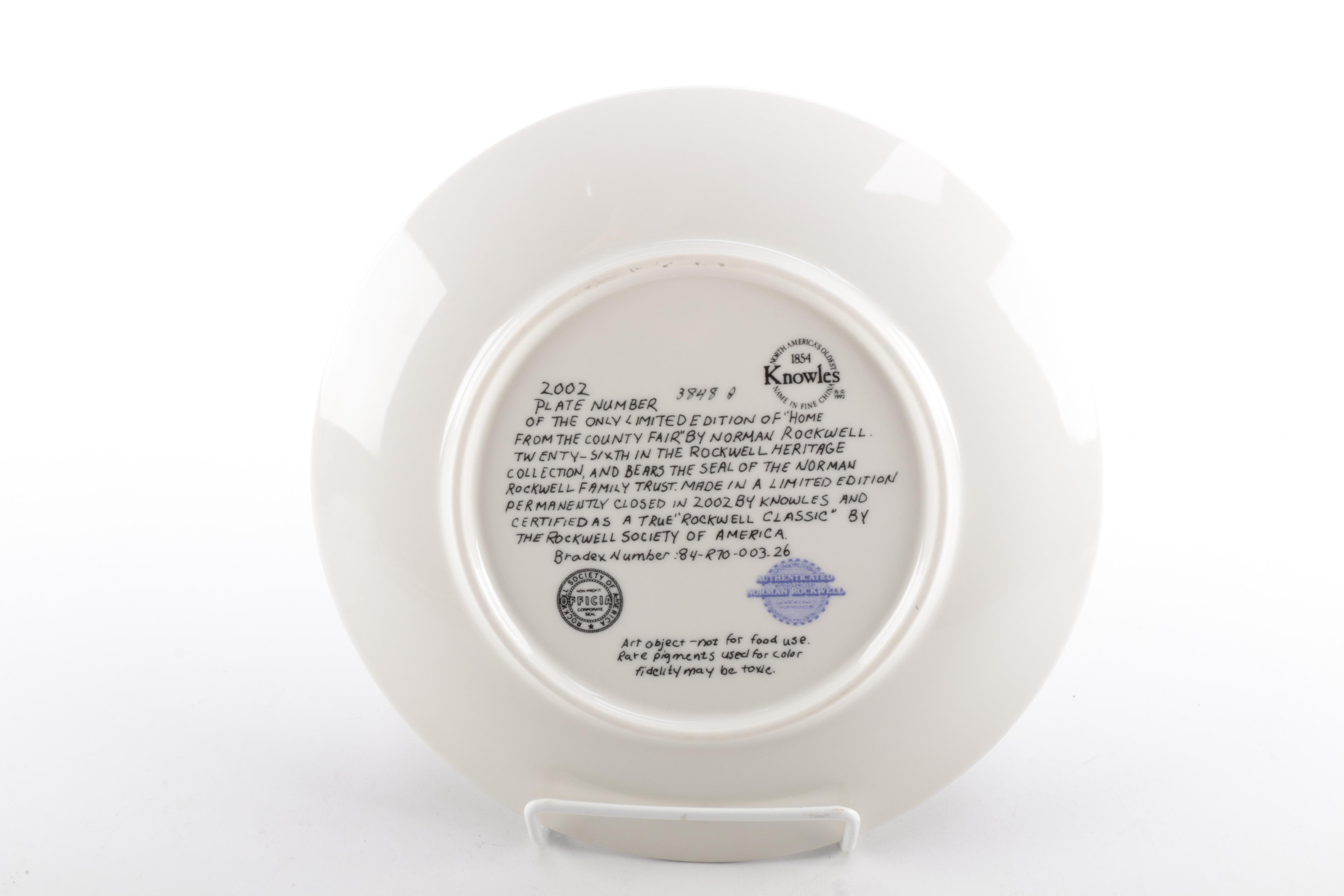 Norman Rockwell Decorative Ceramic Plates by Knowles