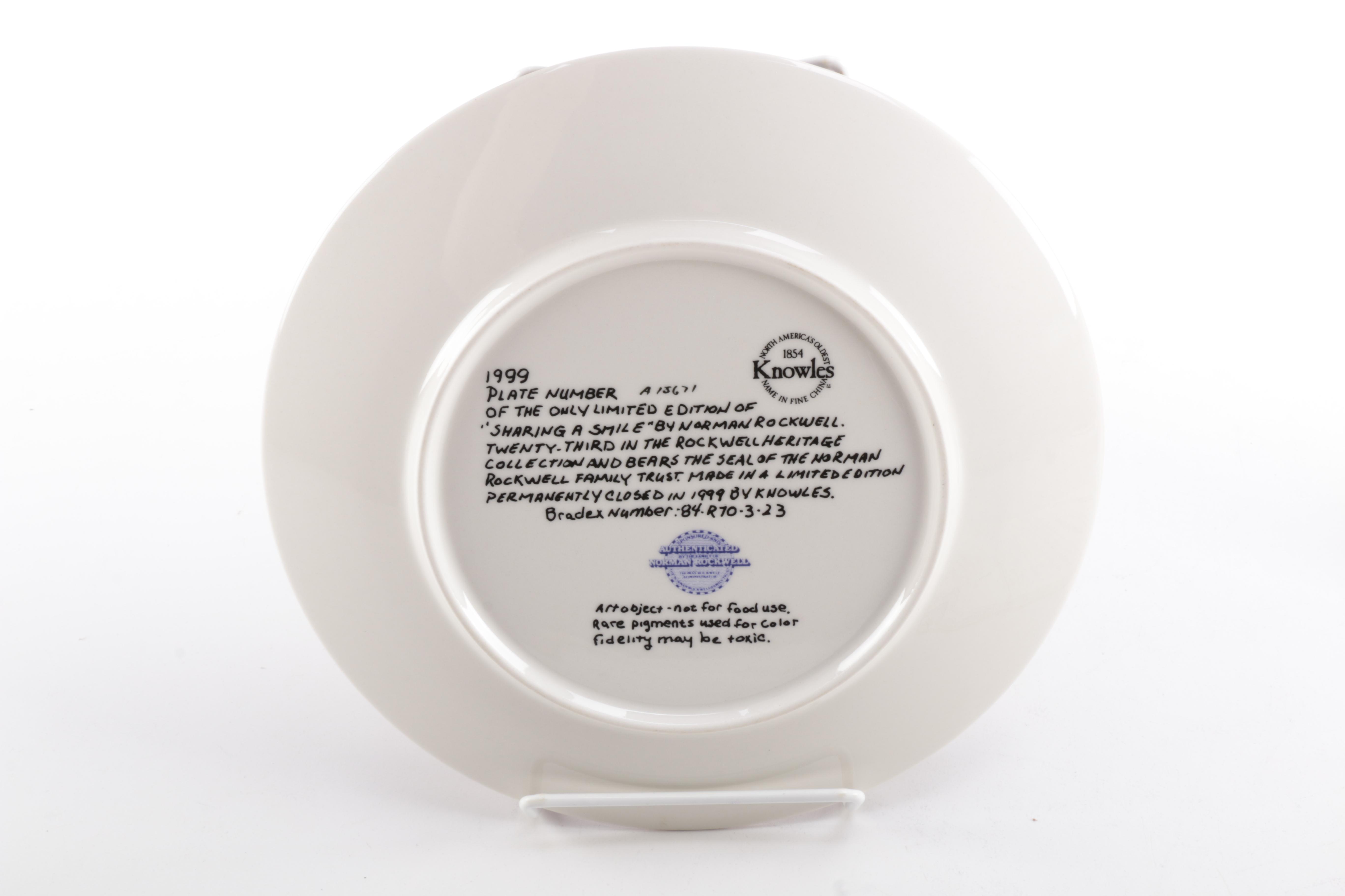 Norman Rockwell Decorative Ceramic Plates by Knowles