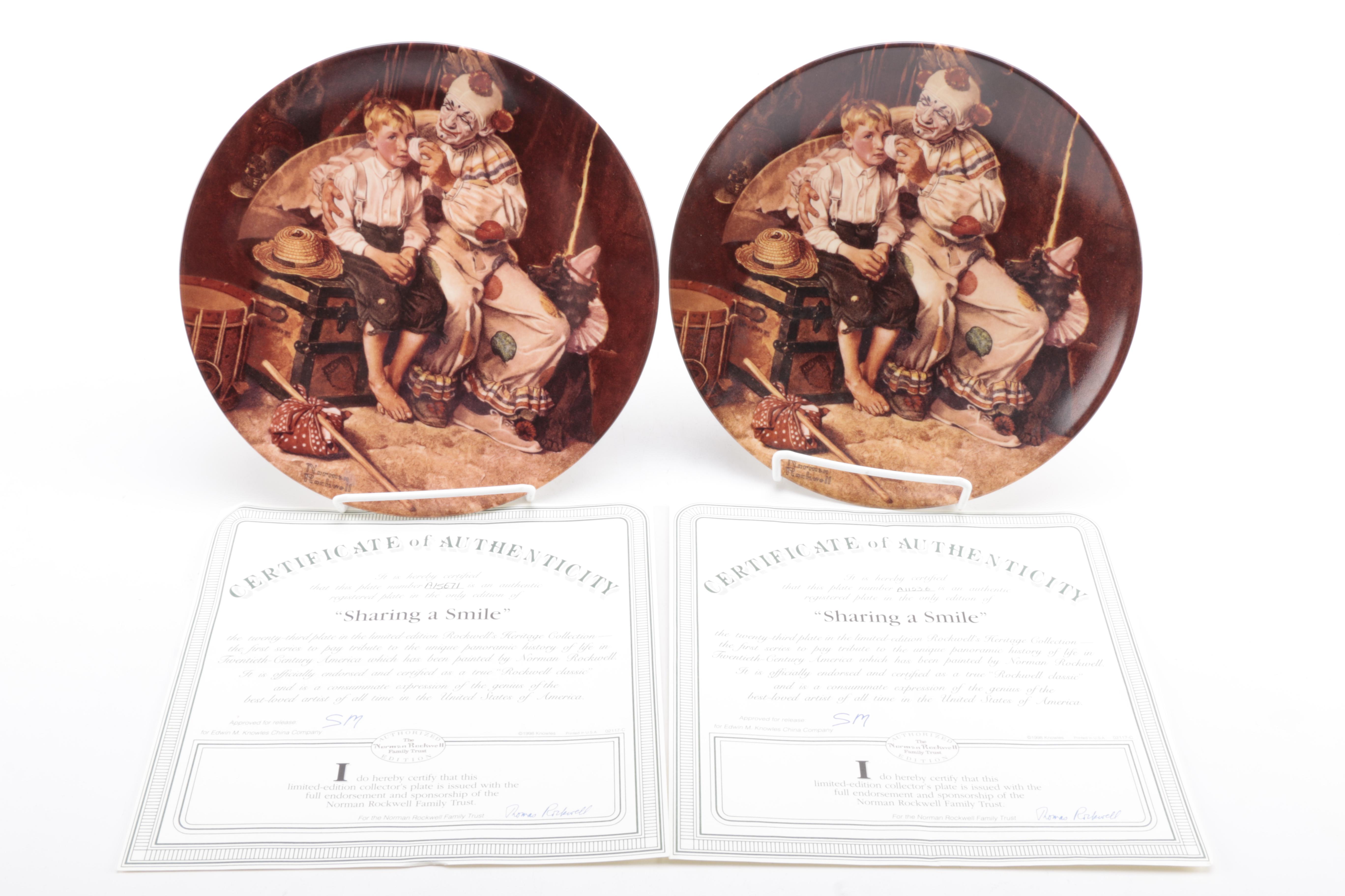 Norman Rockwell Decorative Ceramic Plates by Knowles