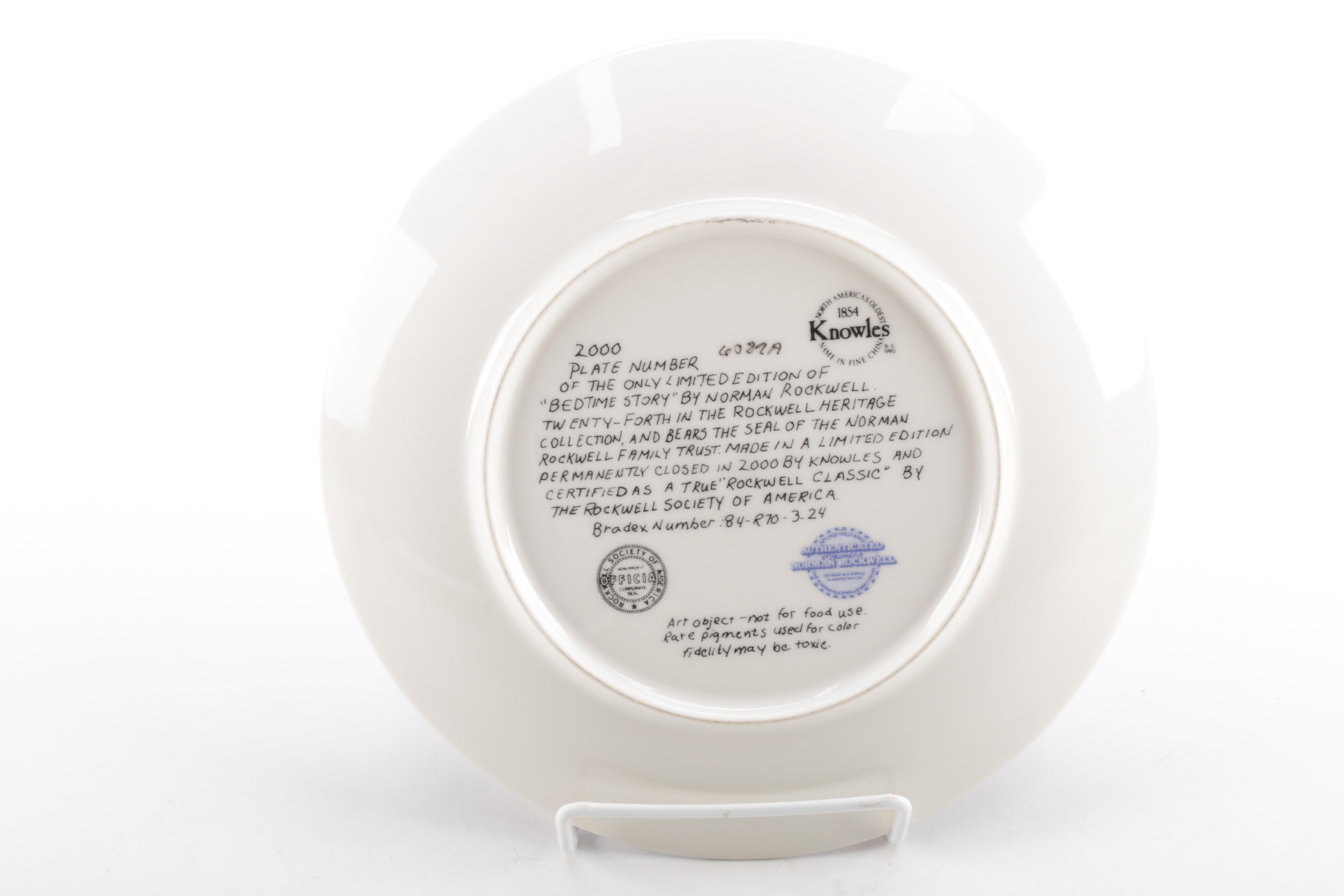 Norman Rockwell Decorative Ceramic Plates by Knowles