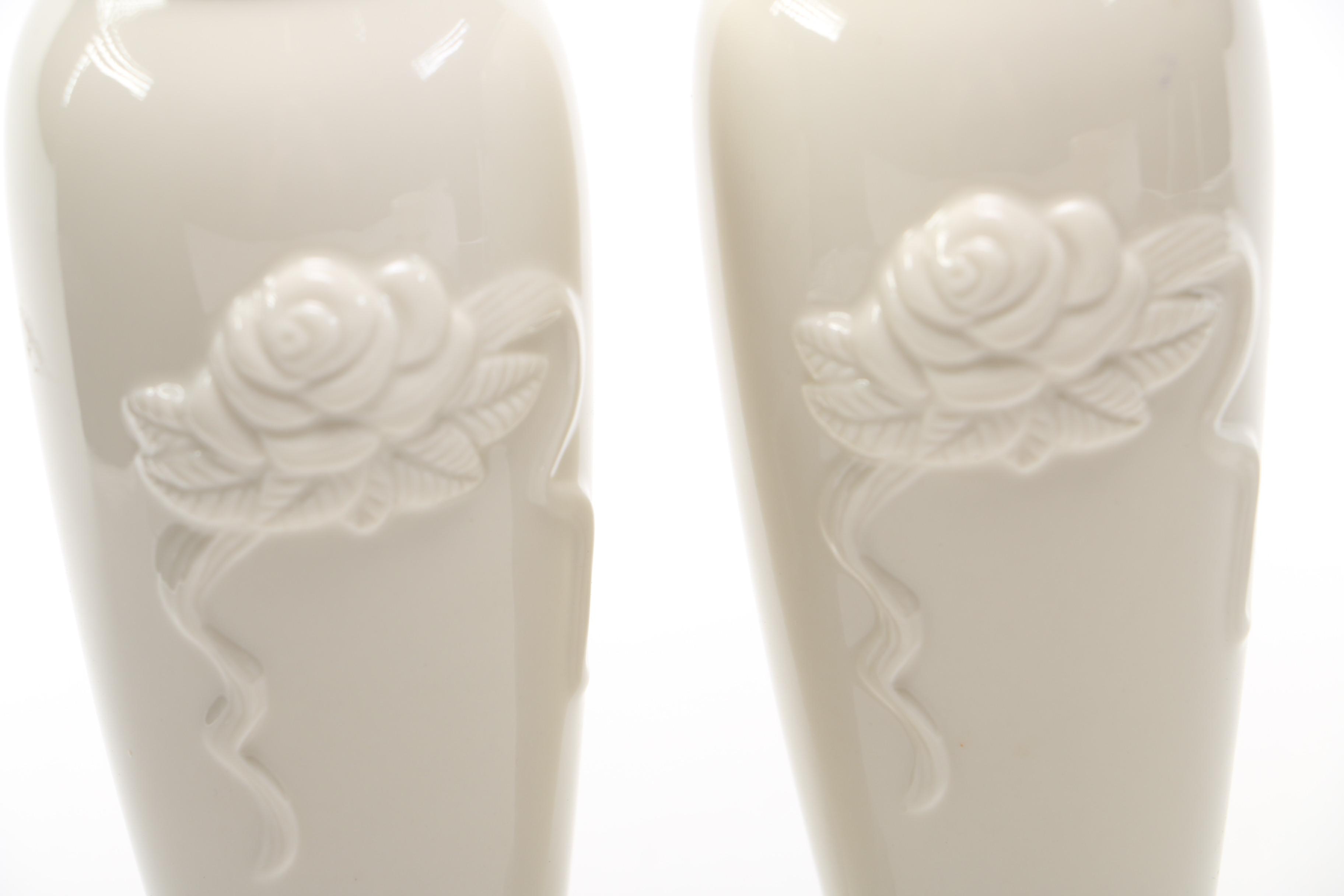 Lenox "Rose Blossom" Bowl and Vases