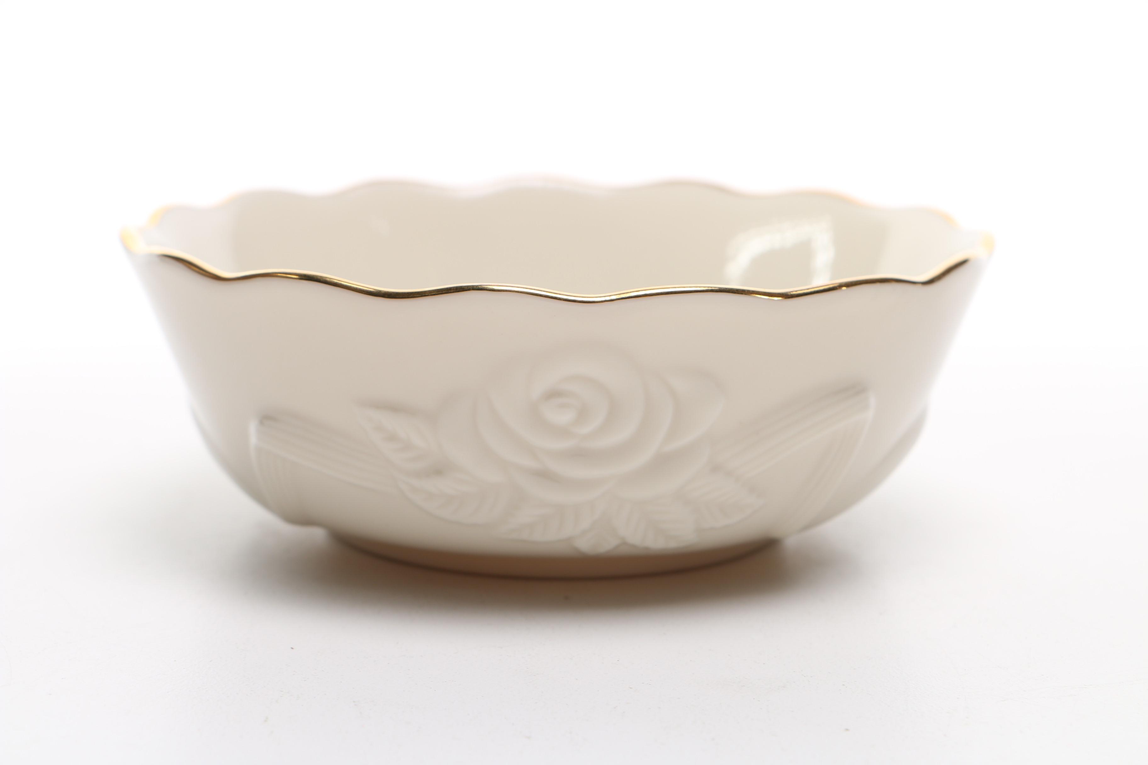 Lenox "Rose Blossom" Bowl and Vases