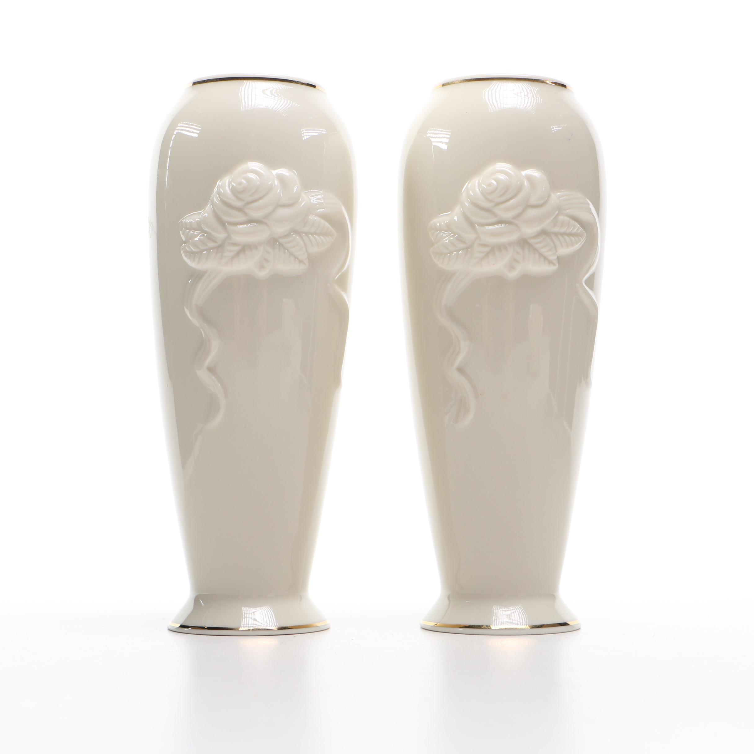 Lenox "Rose Blossom" Bowl and Vases