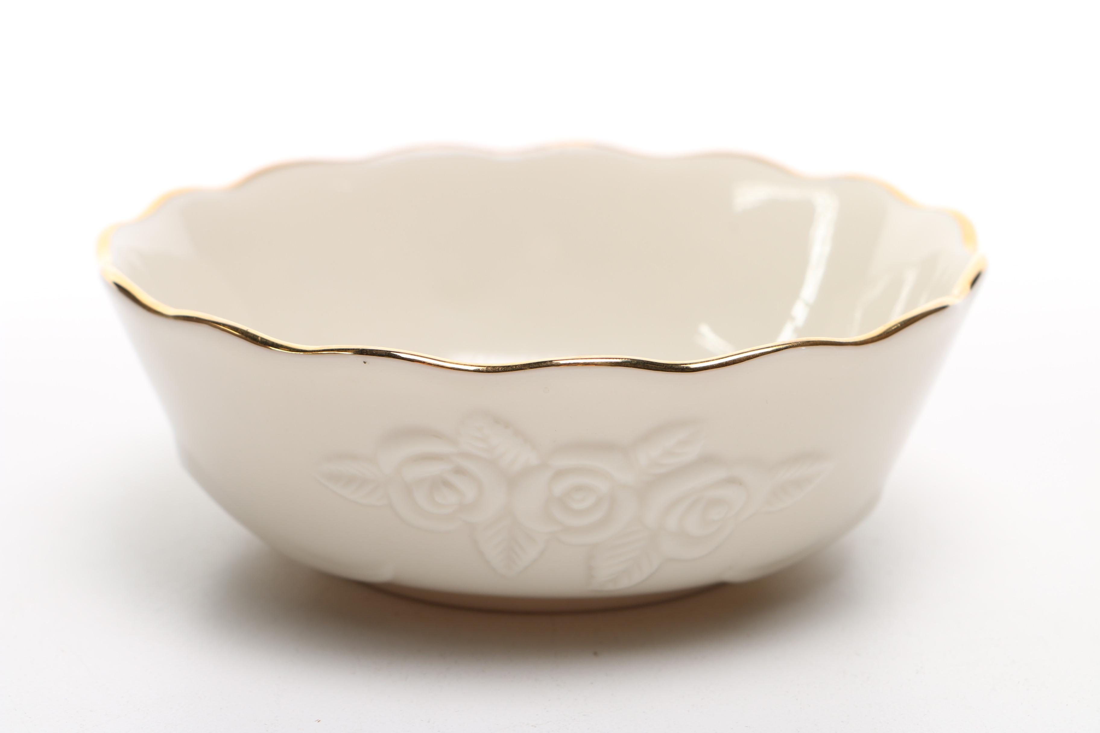 Lenox "Rose Blossom" Bowl and Vases