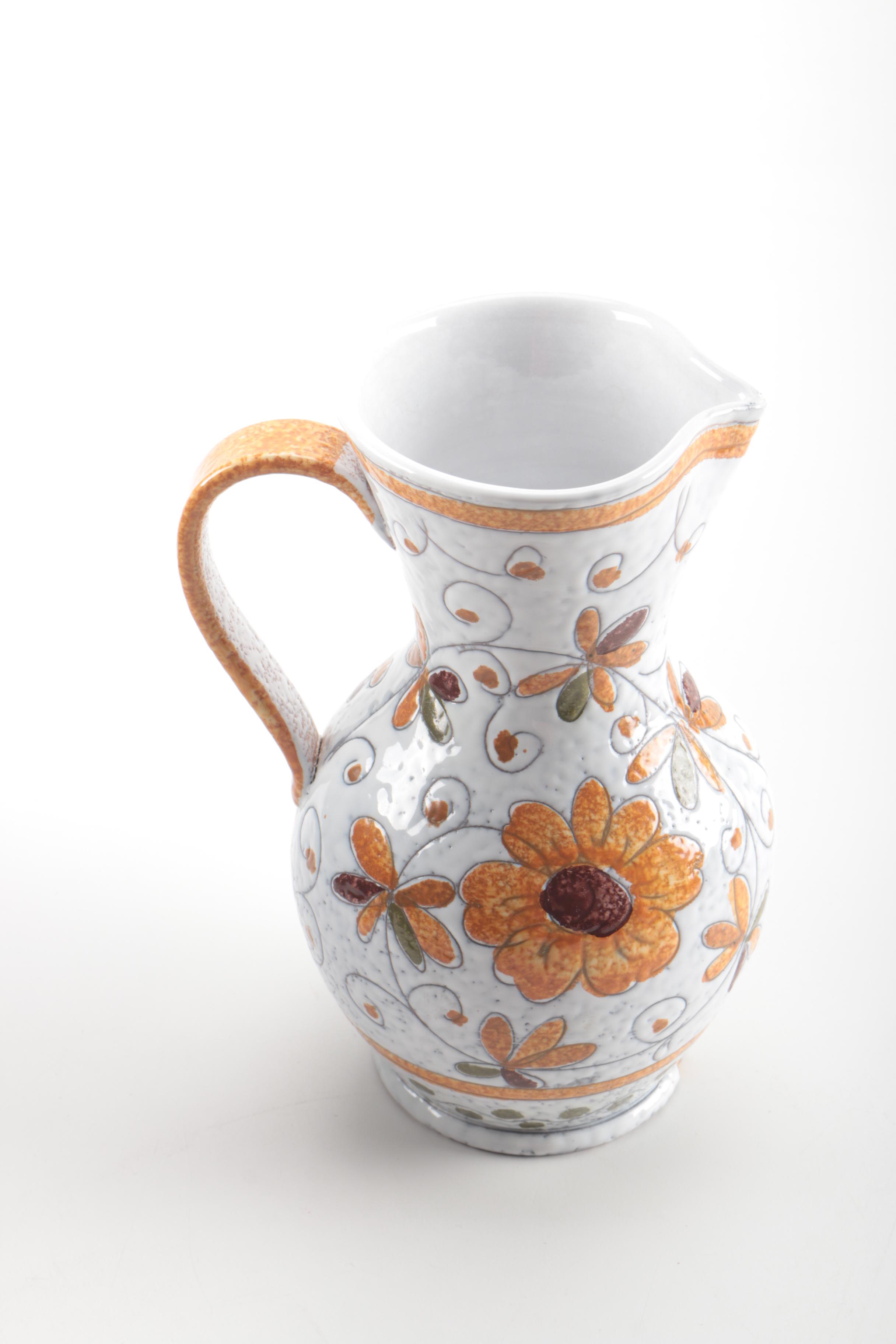Collection of Floral Vases, Urns and Pitchers Including Stangl