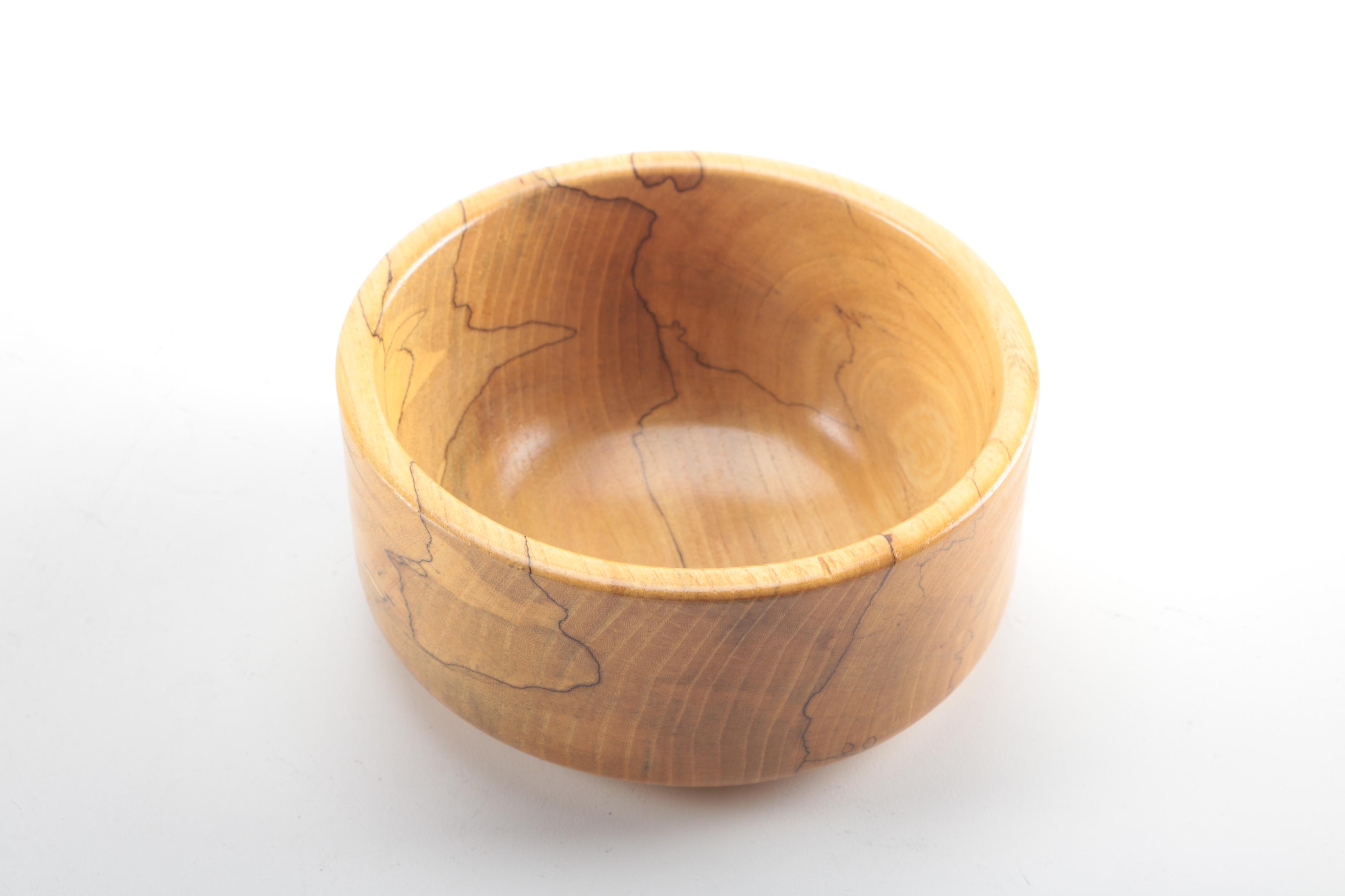 Set of Wood and Ceramic Bowls