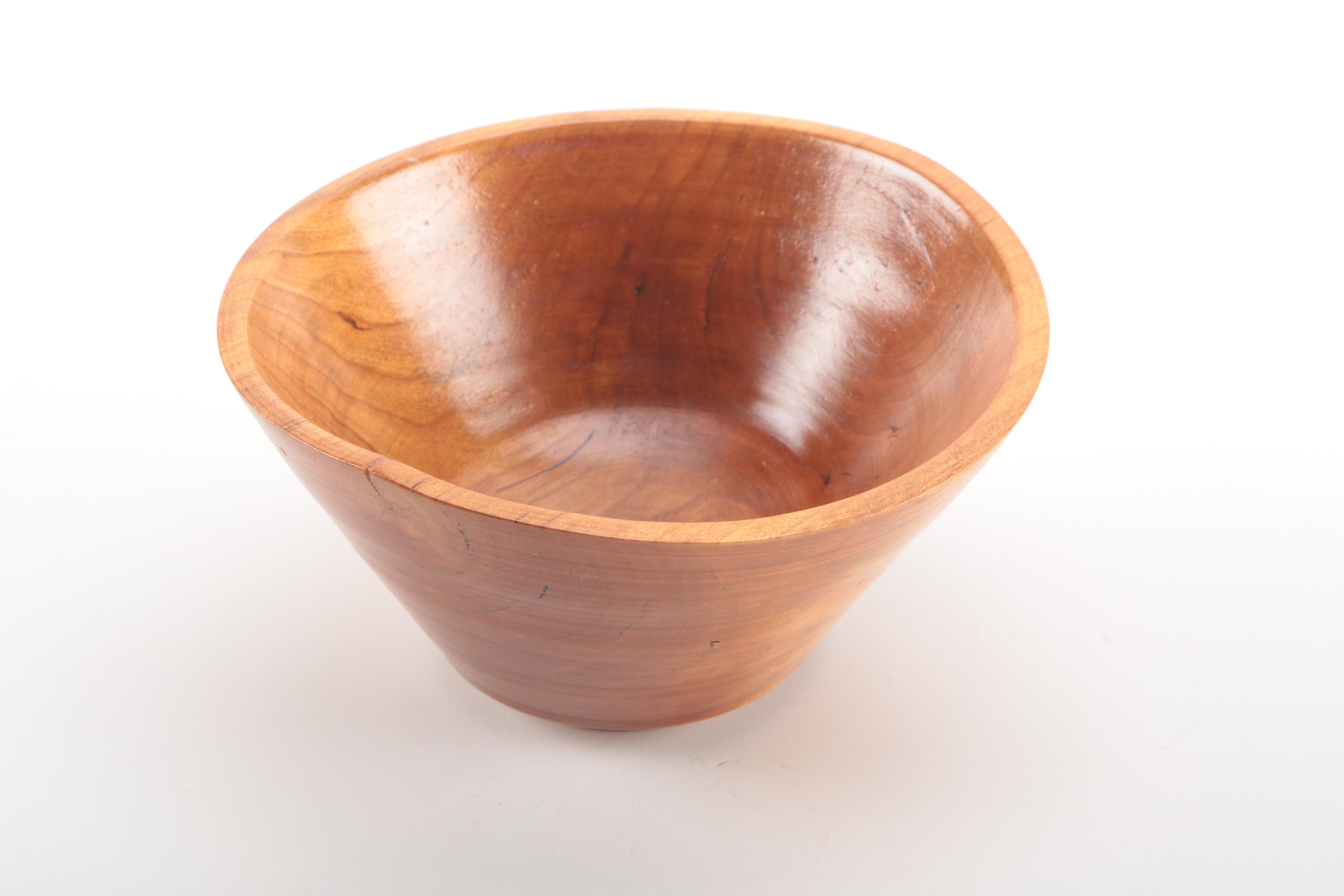 Set of Wood and Ceramic Bowls