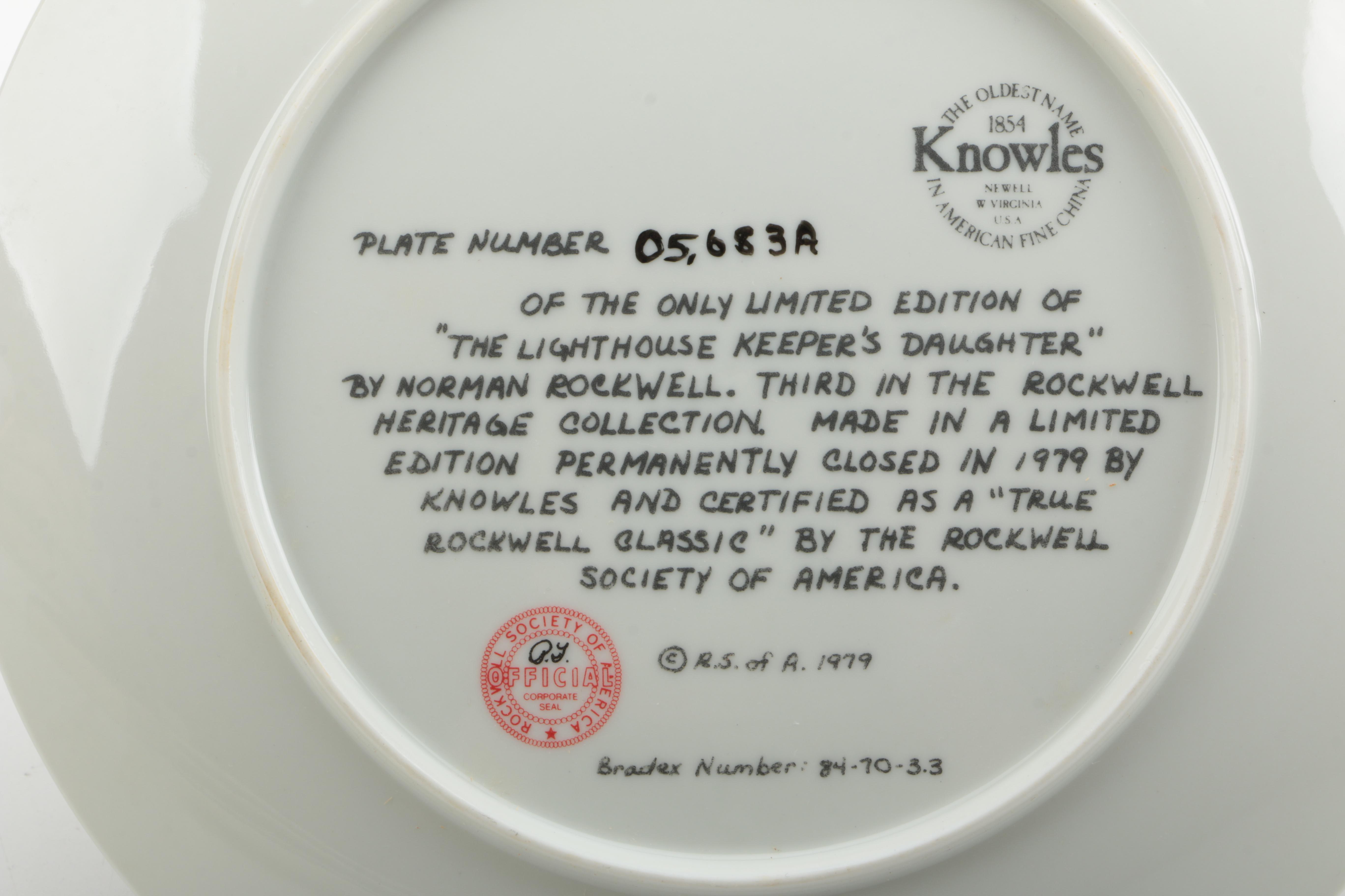 Collection of Norman Rockwell's "Heritage" Plates #1-5