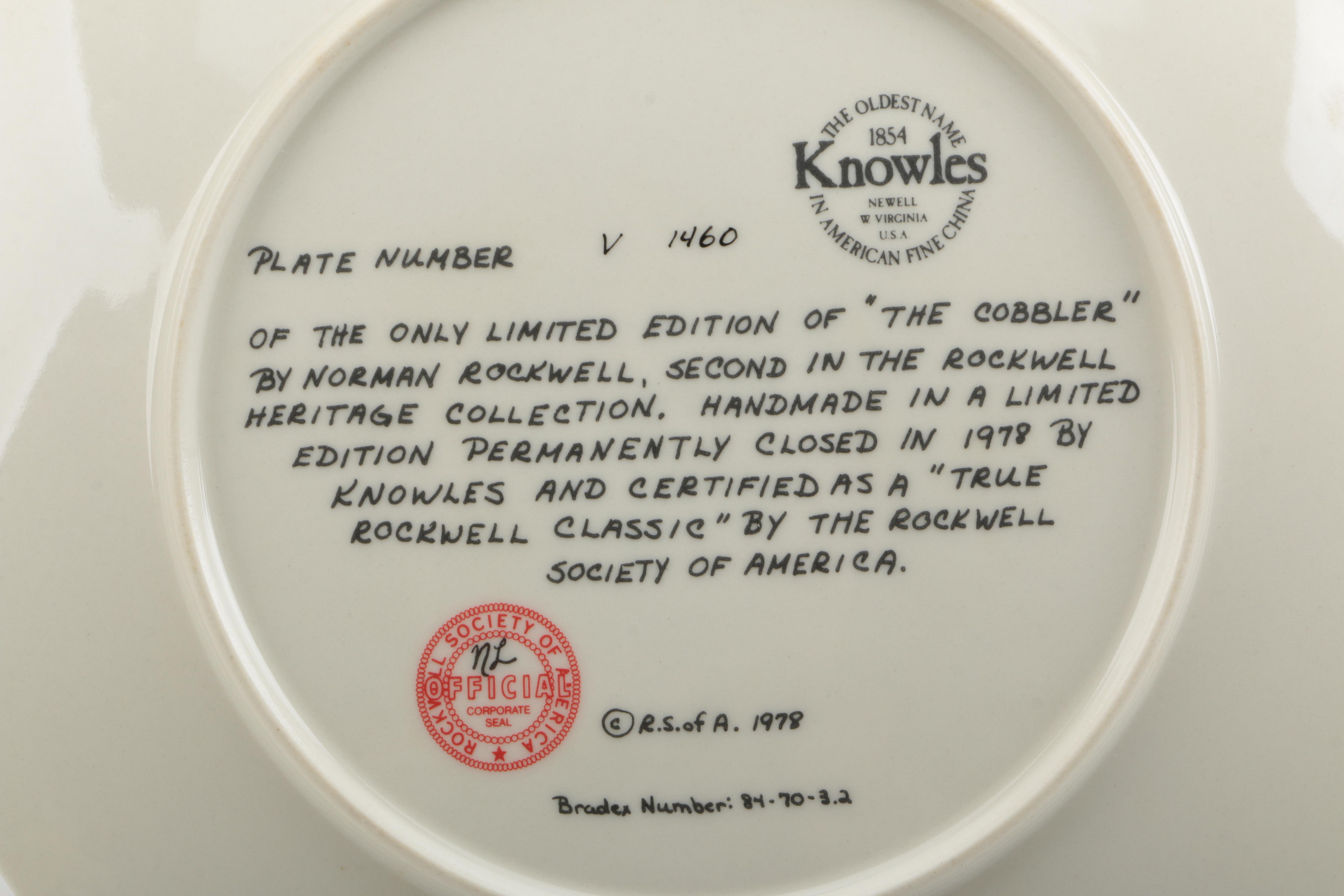 Collection of Norman Rockwell's "Heritage" Plates #1-5
