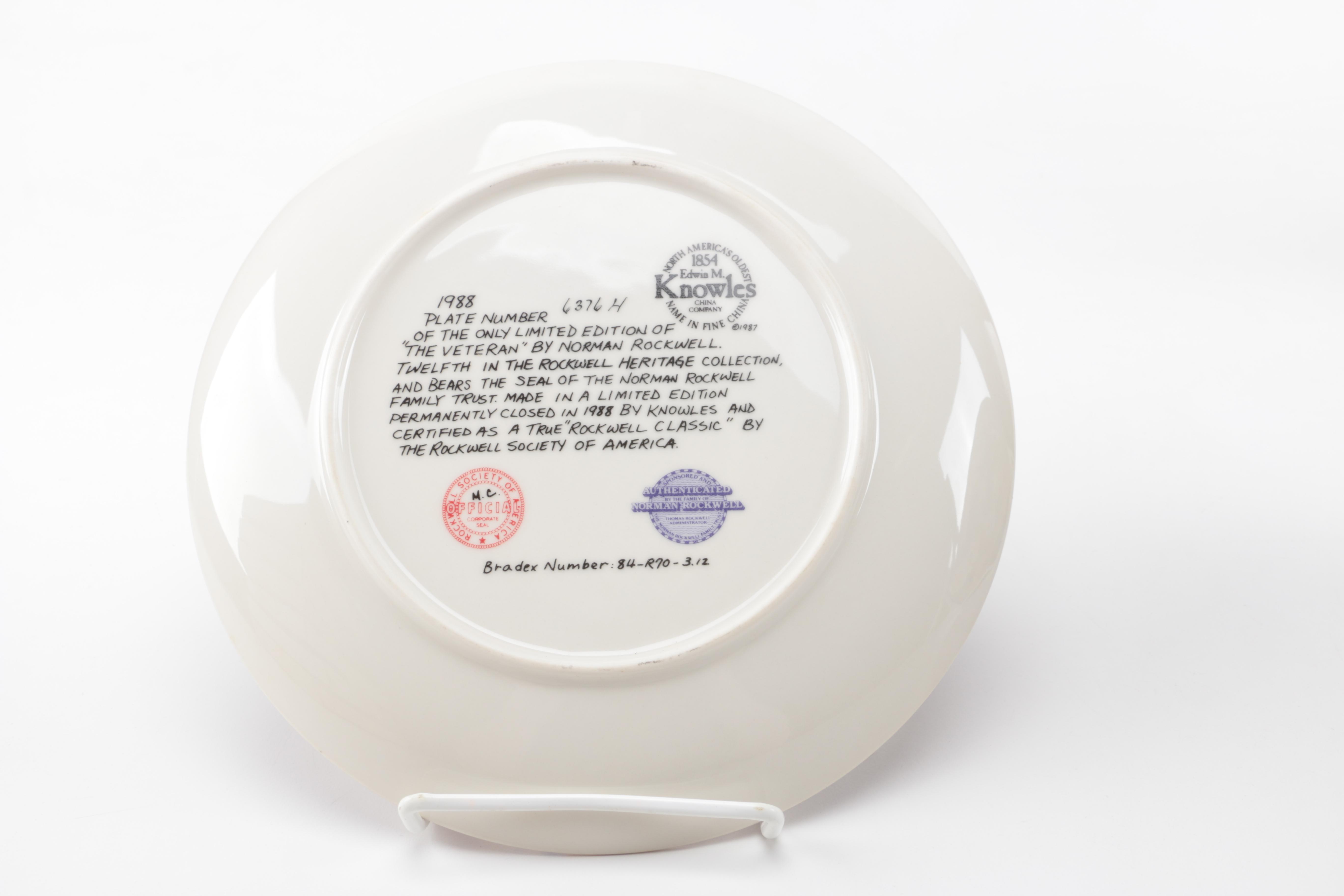 1988-1993 Norman Rockwell Heritage Collection Decorative Plates