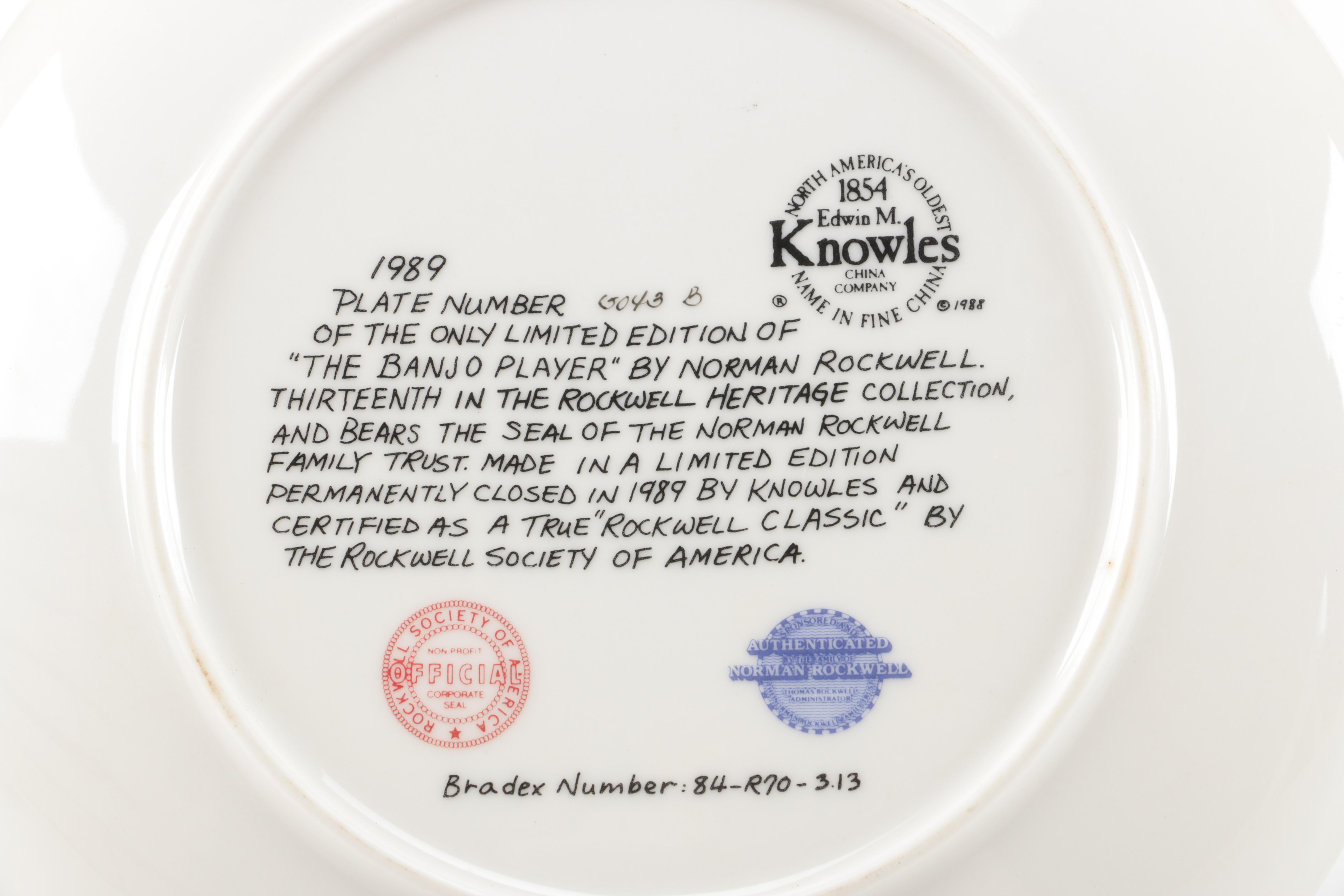 1988-1993 Norman Rockwell Heritage Collection Decorative Plates