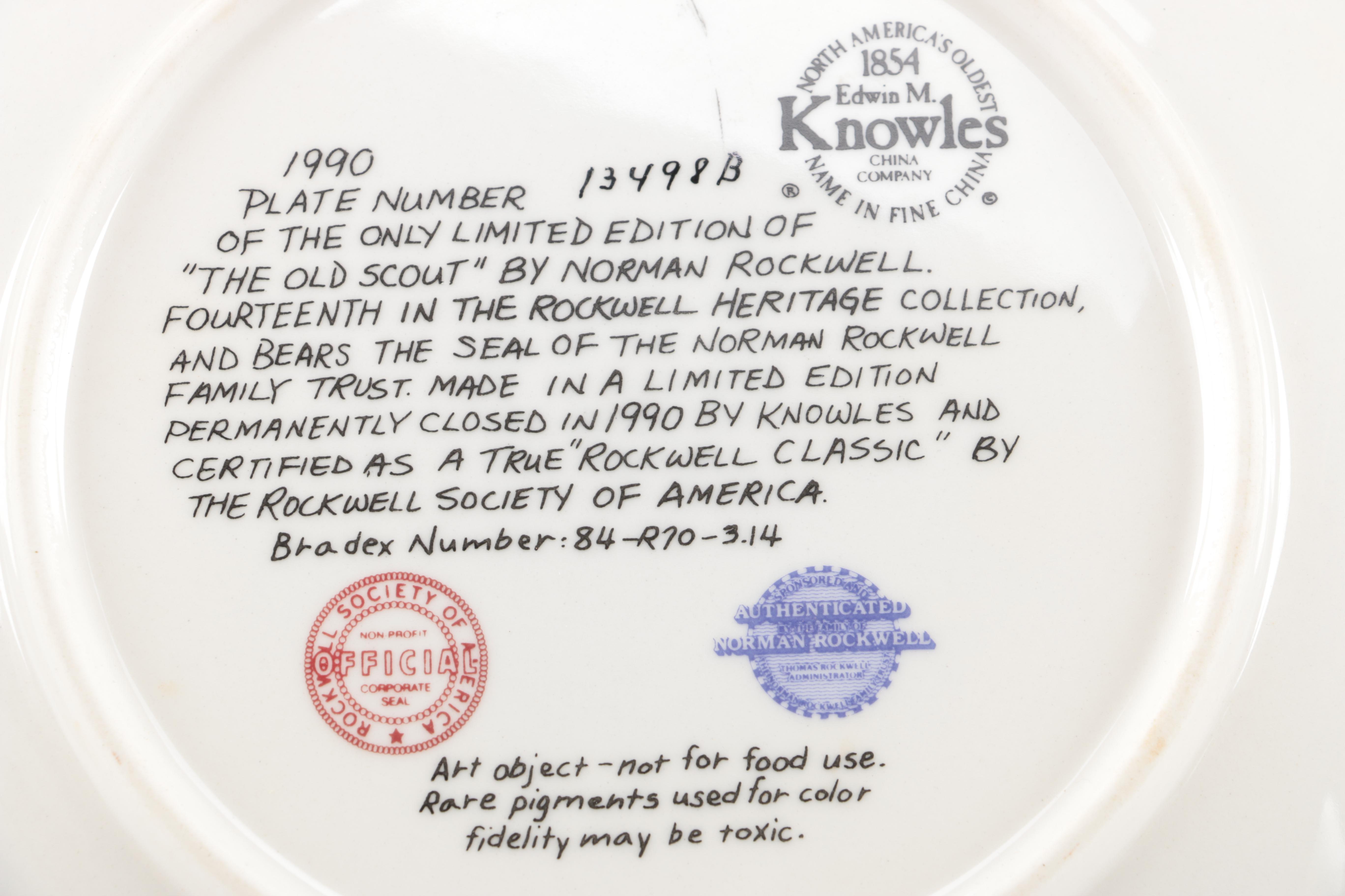 1988-1993 Norman Rockwell Heritage Collection Decorative Plates