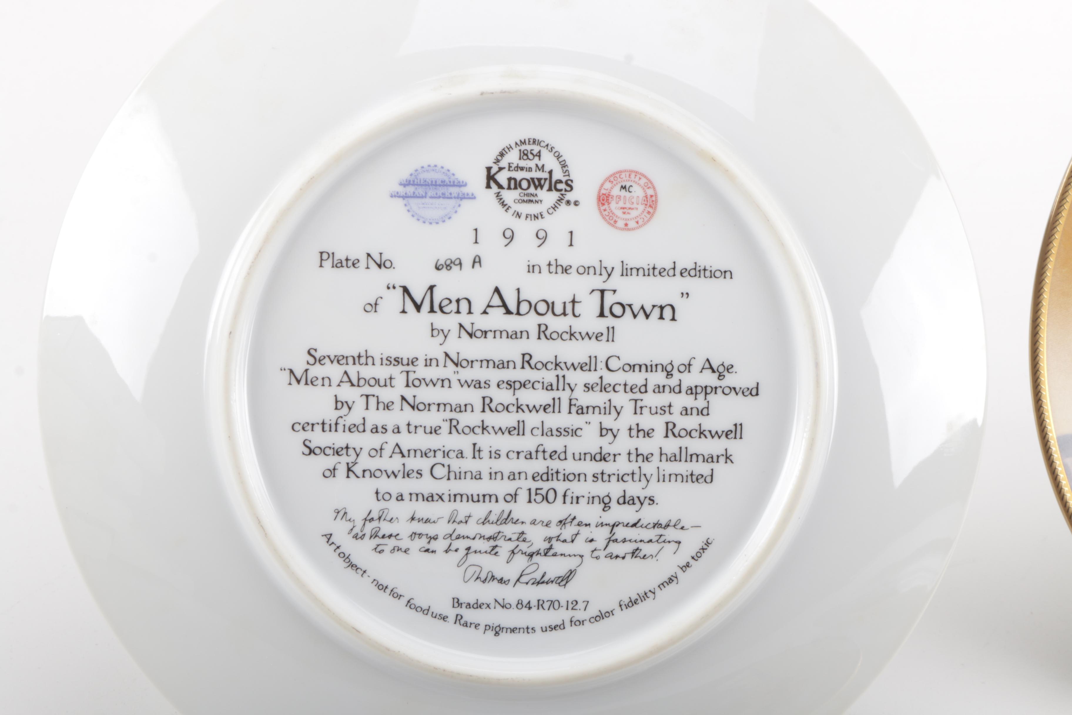 Knowles Norman Rockwell "Coming of Age" Collector Decor Plates