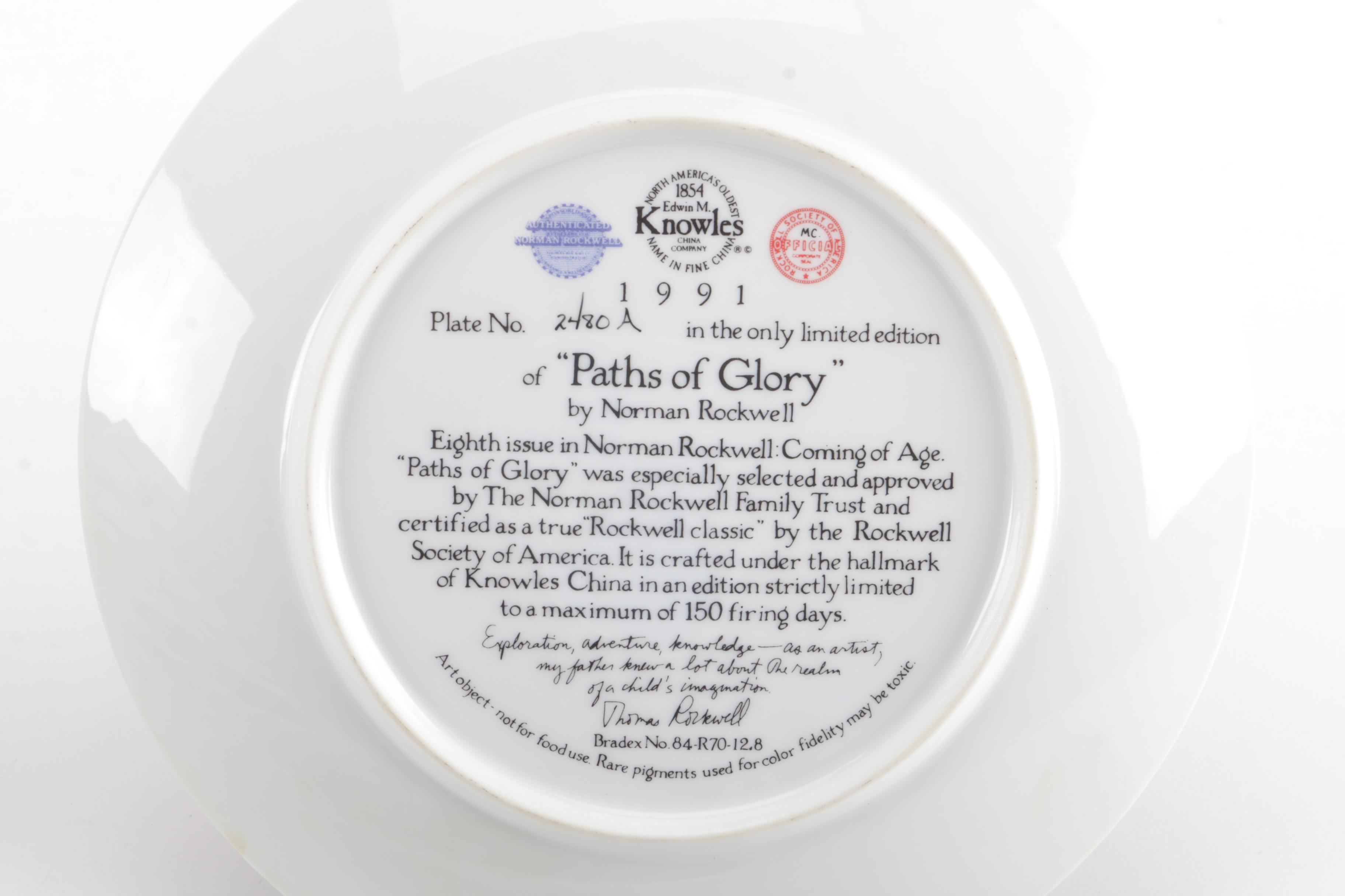 Knowles Norman Rockwell "Coming of Age" Collector Decor Plates