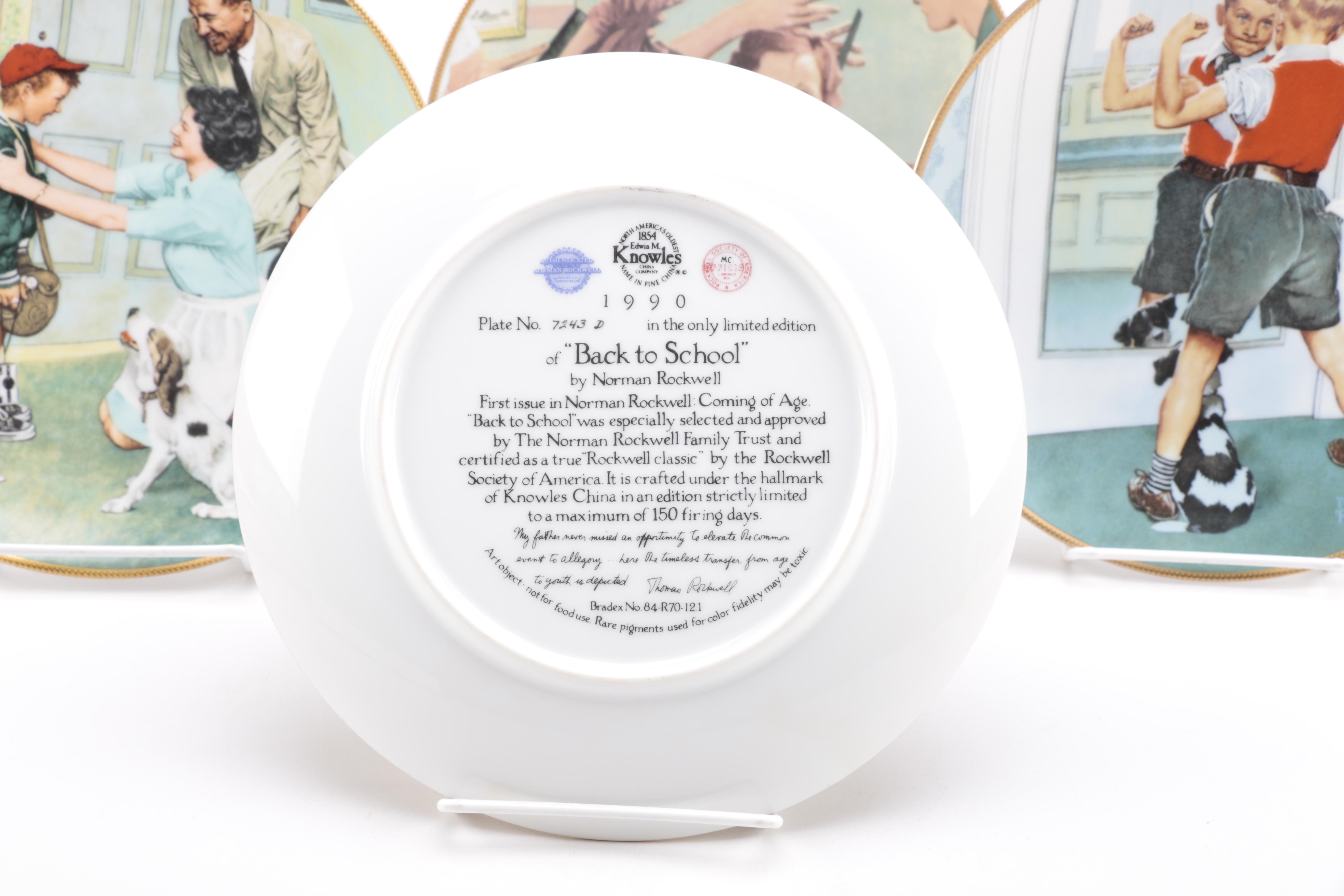 Knowles Norman Rockwell "Coming of Age" Plates