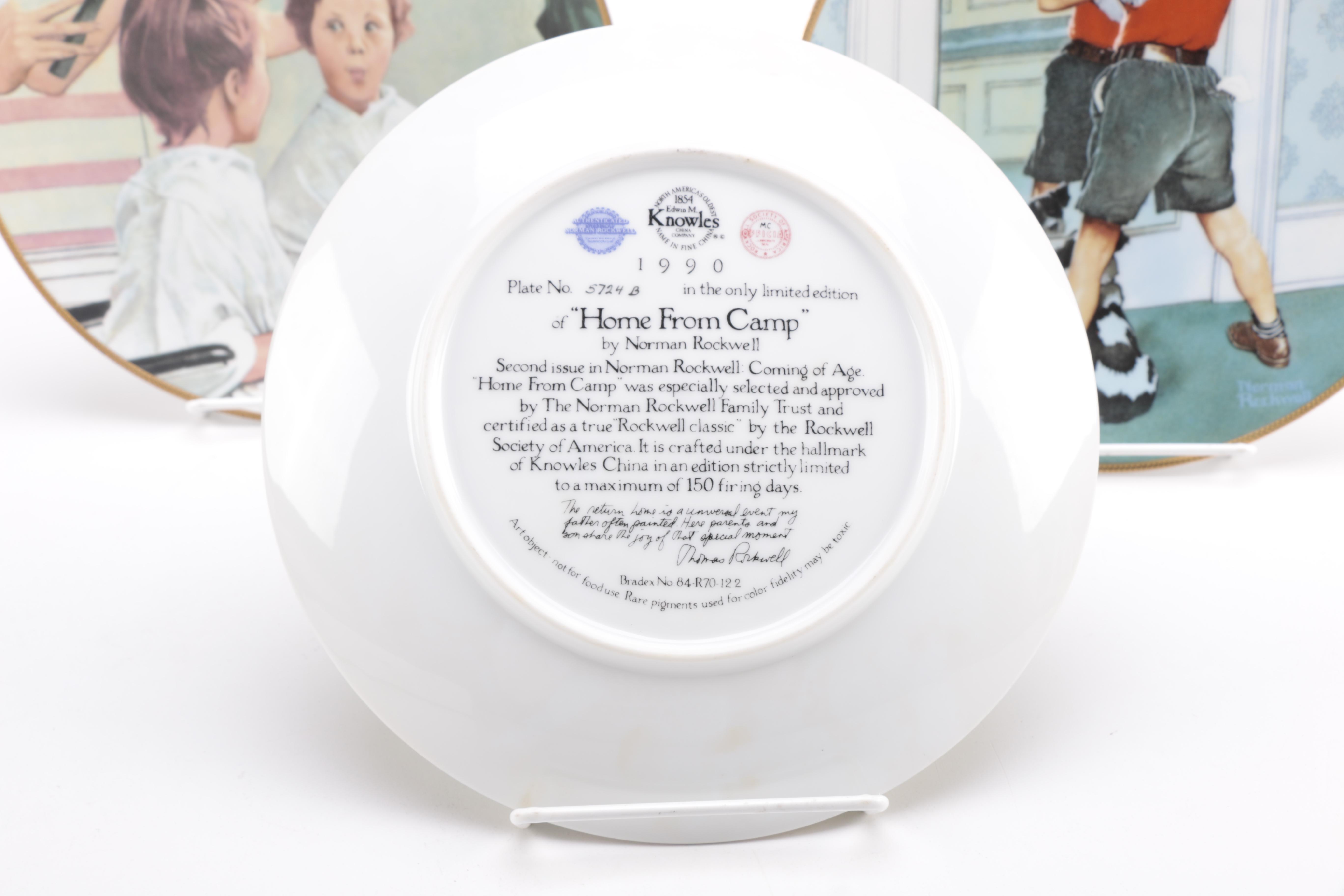 Knowles Norman Rockwell "Coming of Age" Plates