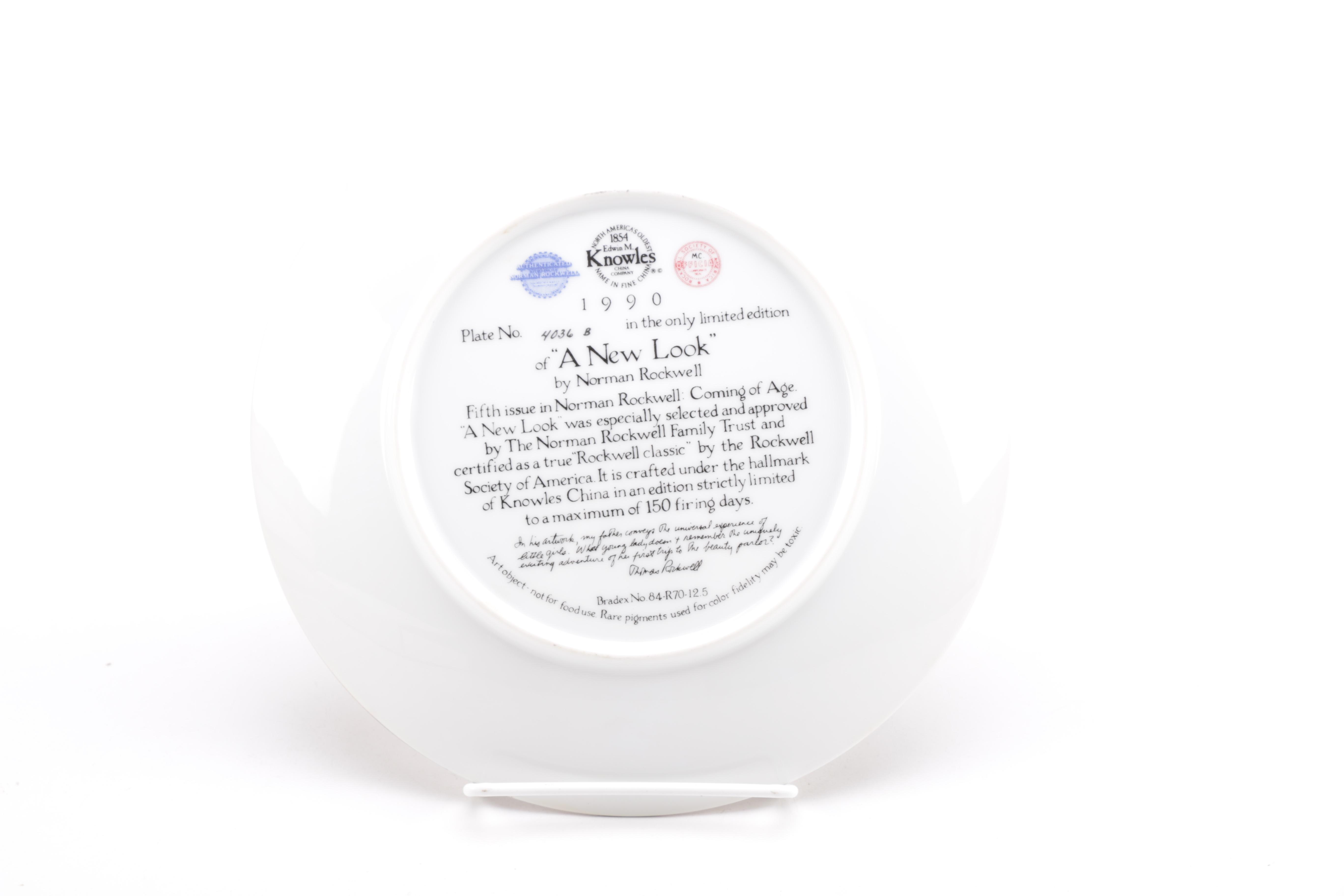 Knowles Norman Rockwell "Coming of Age" Plates