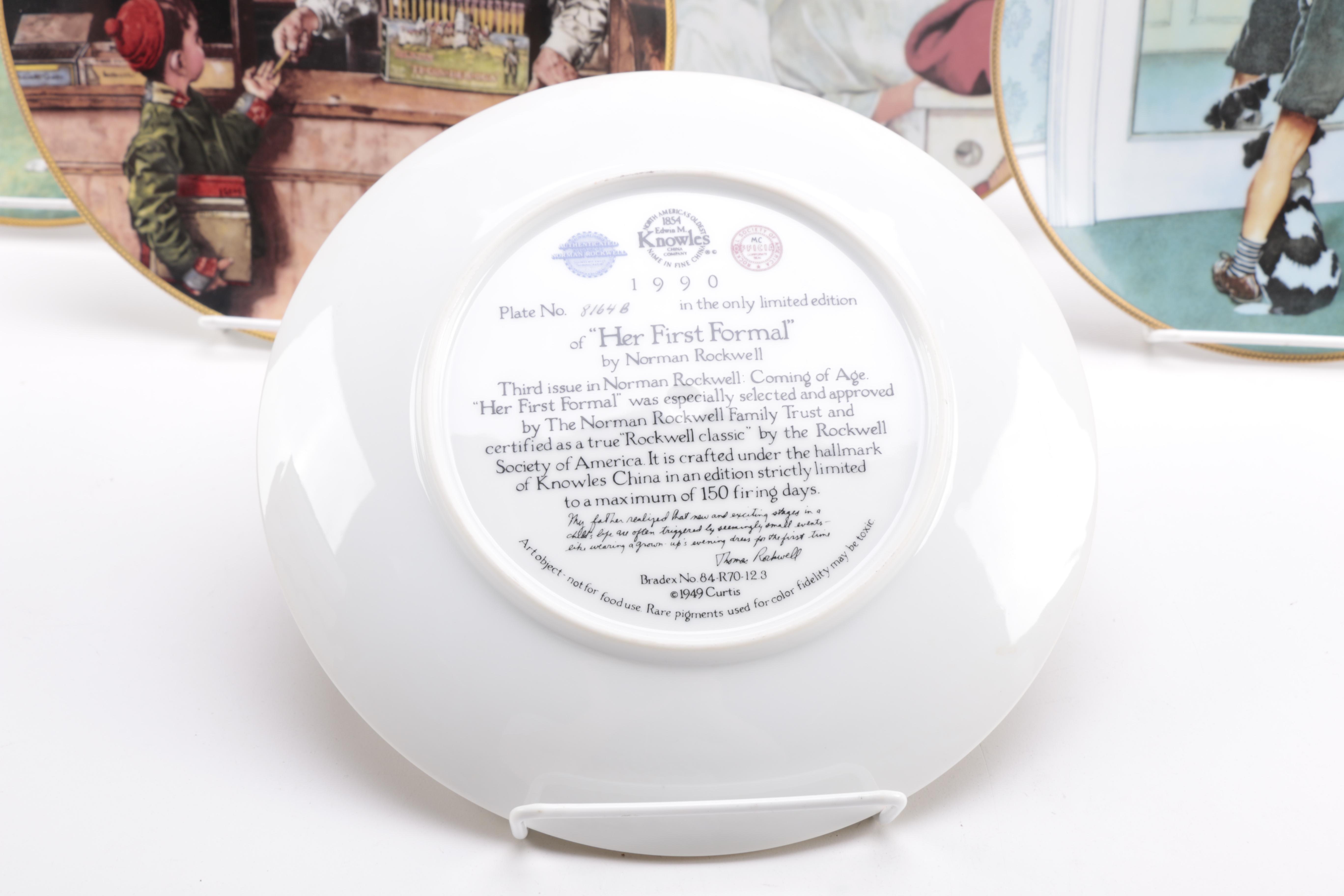 Knowles Norman Rockwell "Coming of Age" Plates