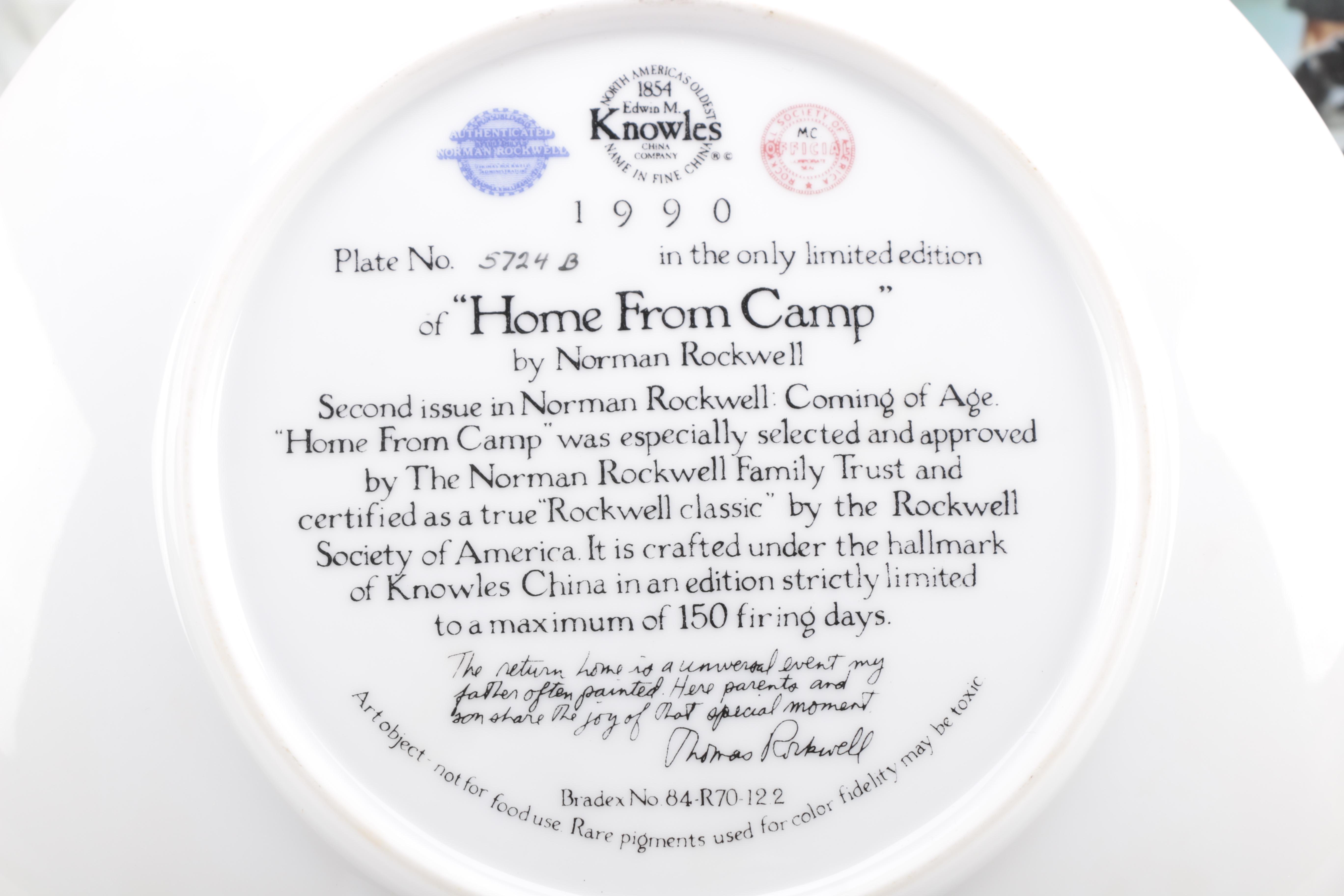 Knowles Norman Rockwell "Coming of Age" Plates