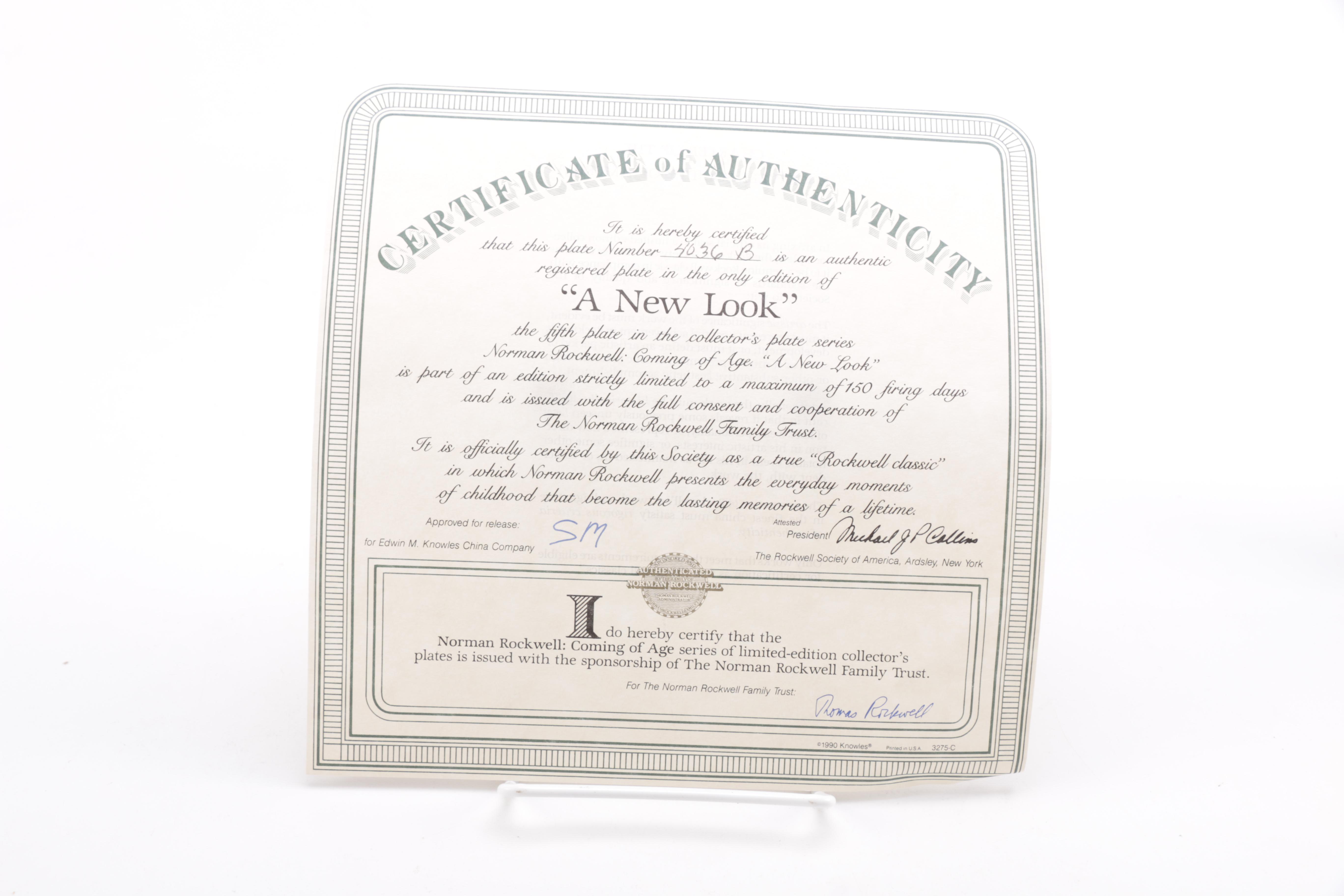 Knowles Norman Rockwell "Coming of Age" Plates