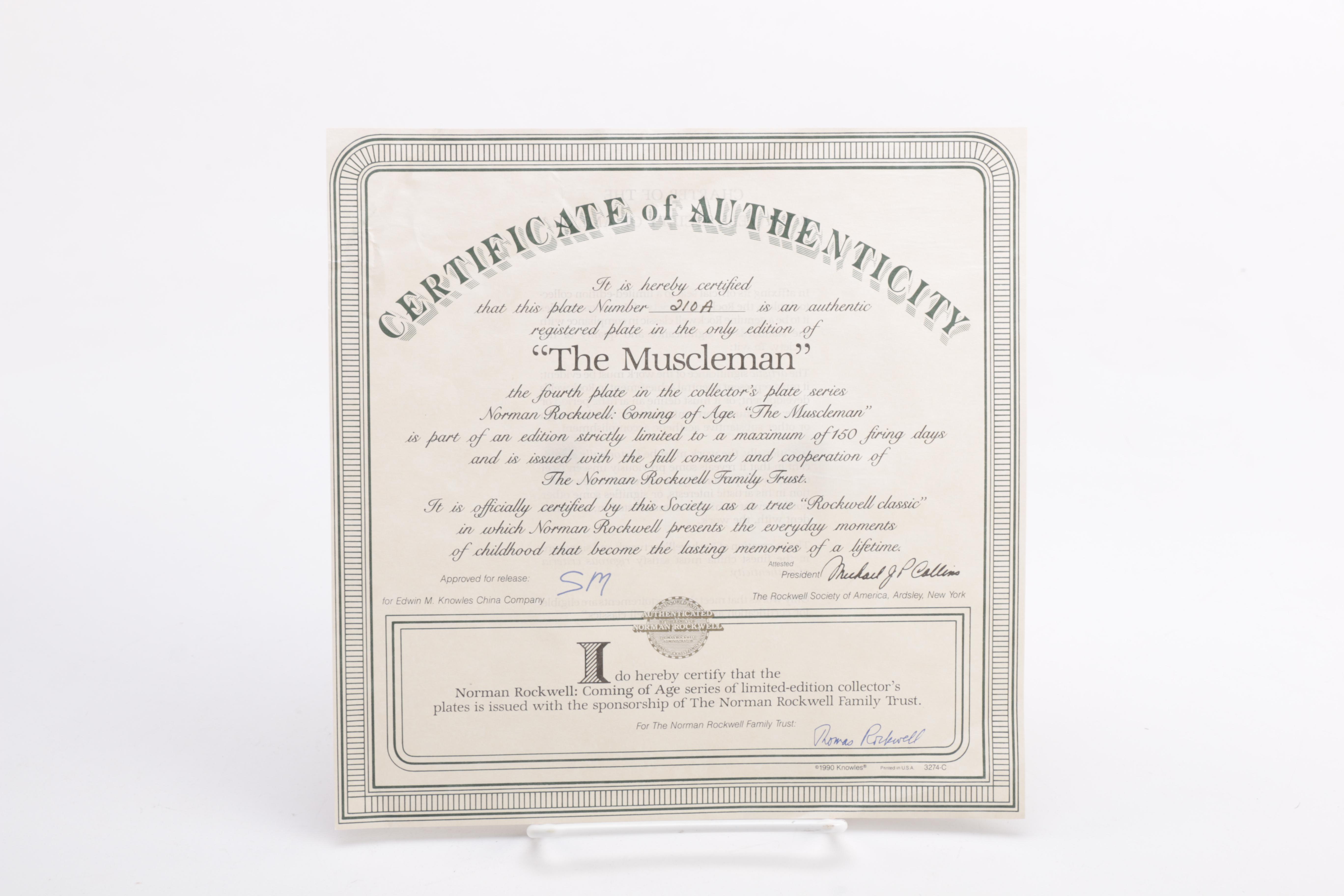 Knowles Norman Rockwell "Coming of Age" Plates