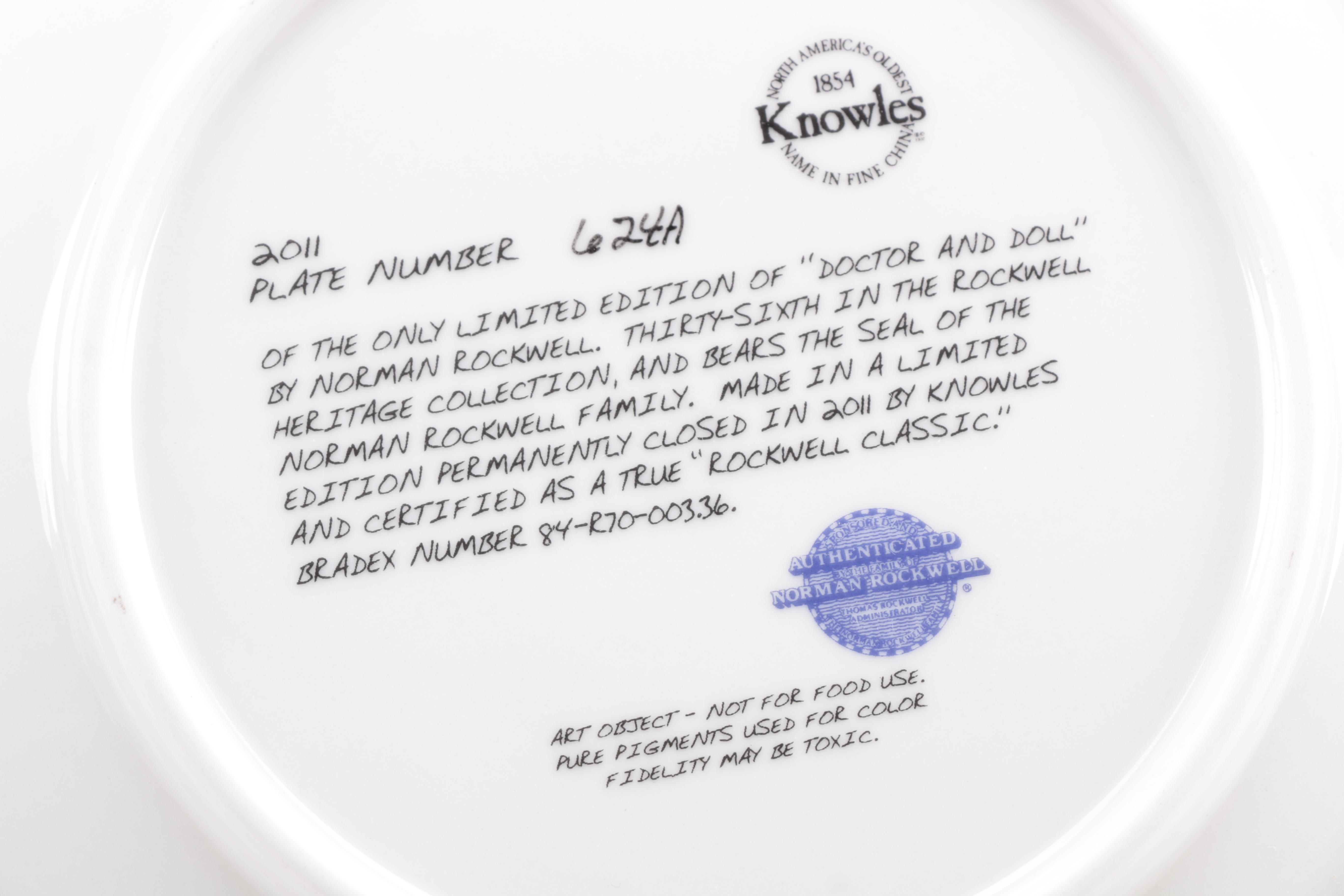 Collection of Norman Rockwell Heritage Plates