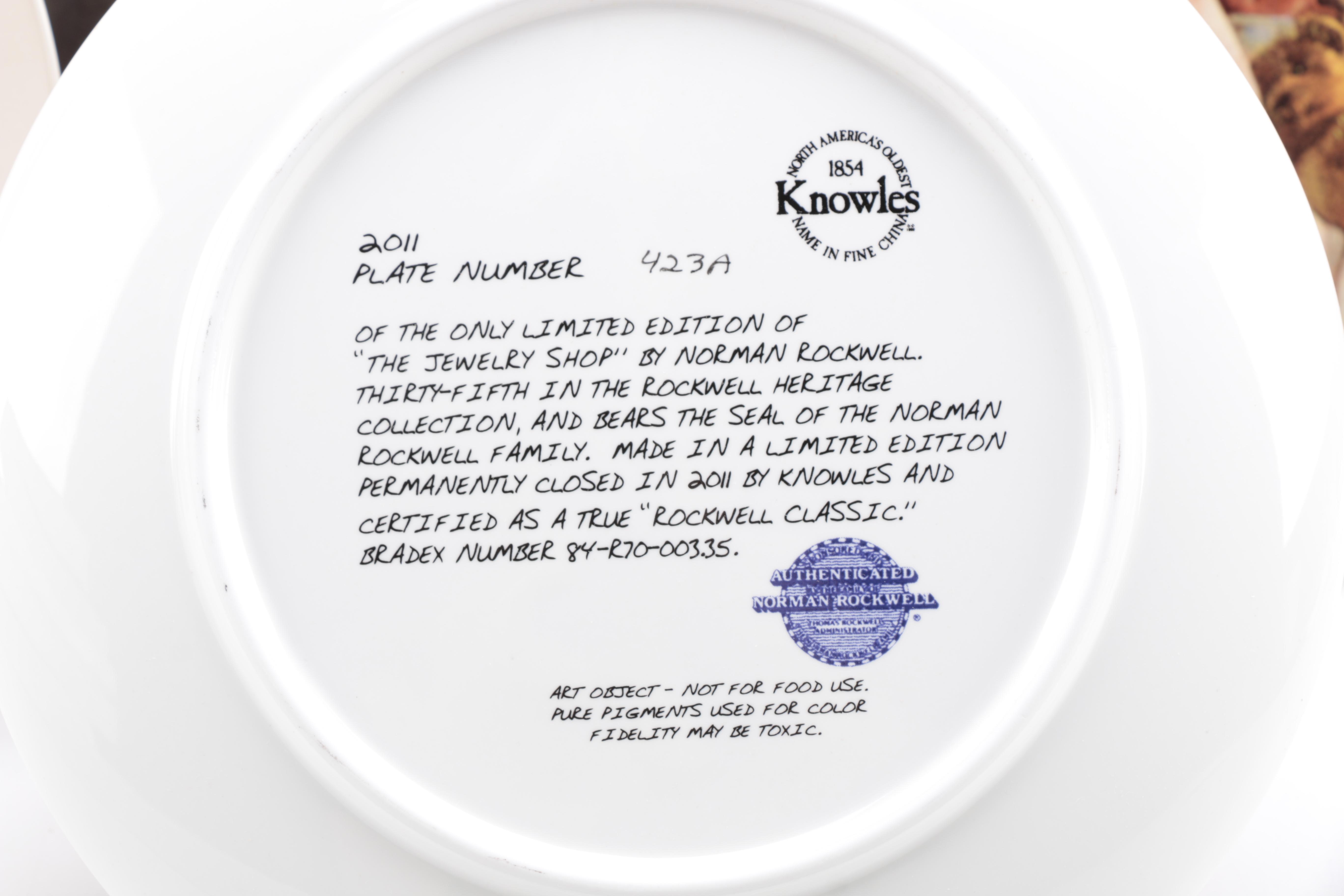 Collection of Norman Rockwell Heritage Plates