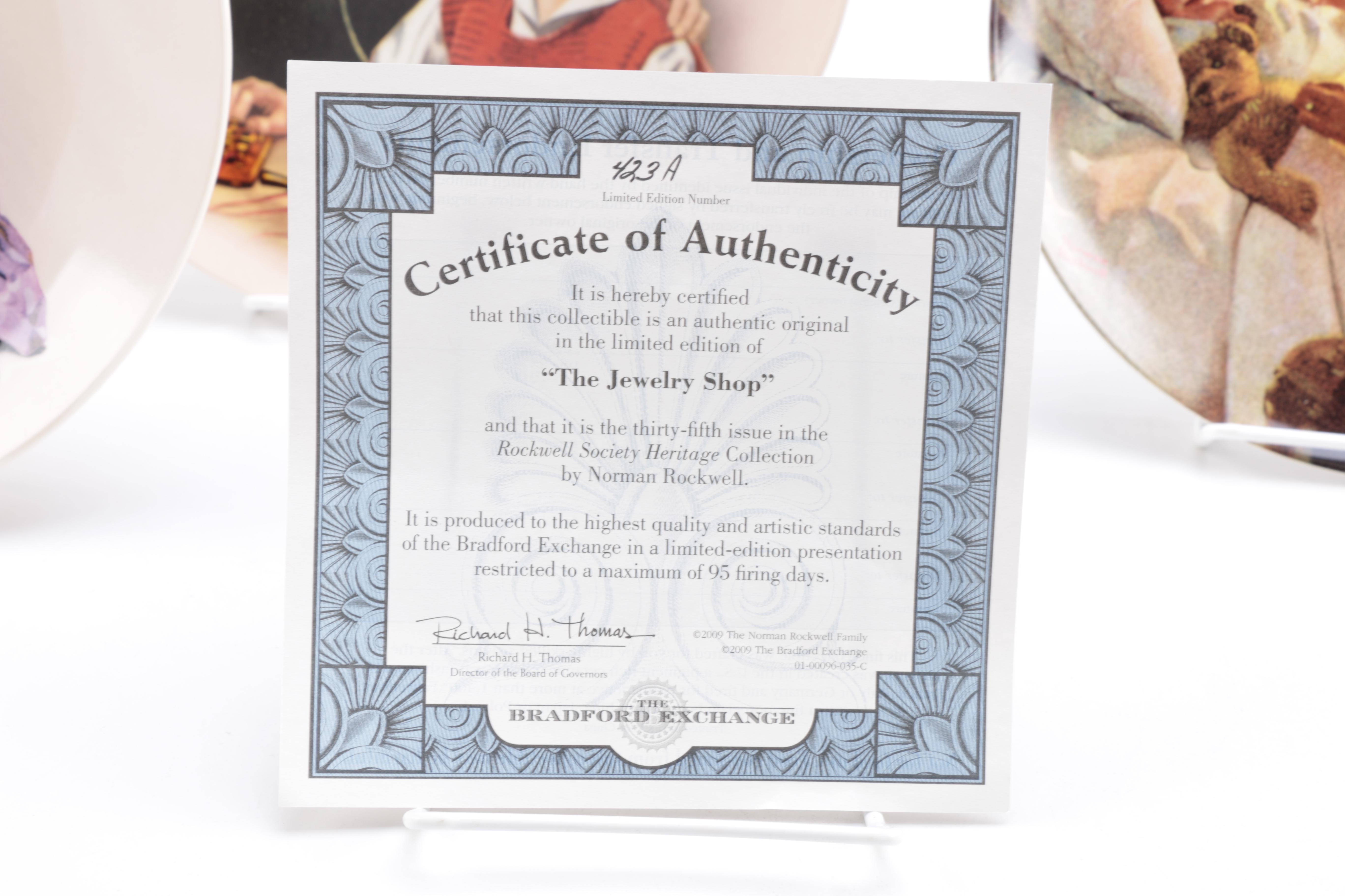 Collection of Norman Rockwell Heritage Plates