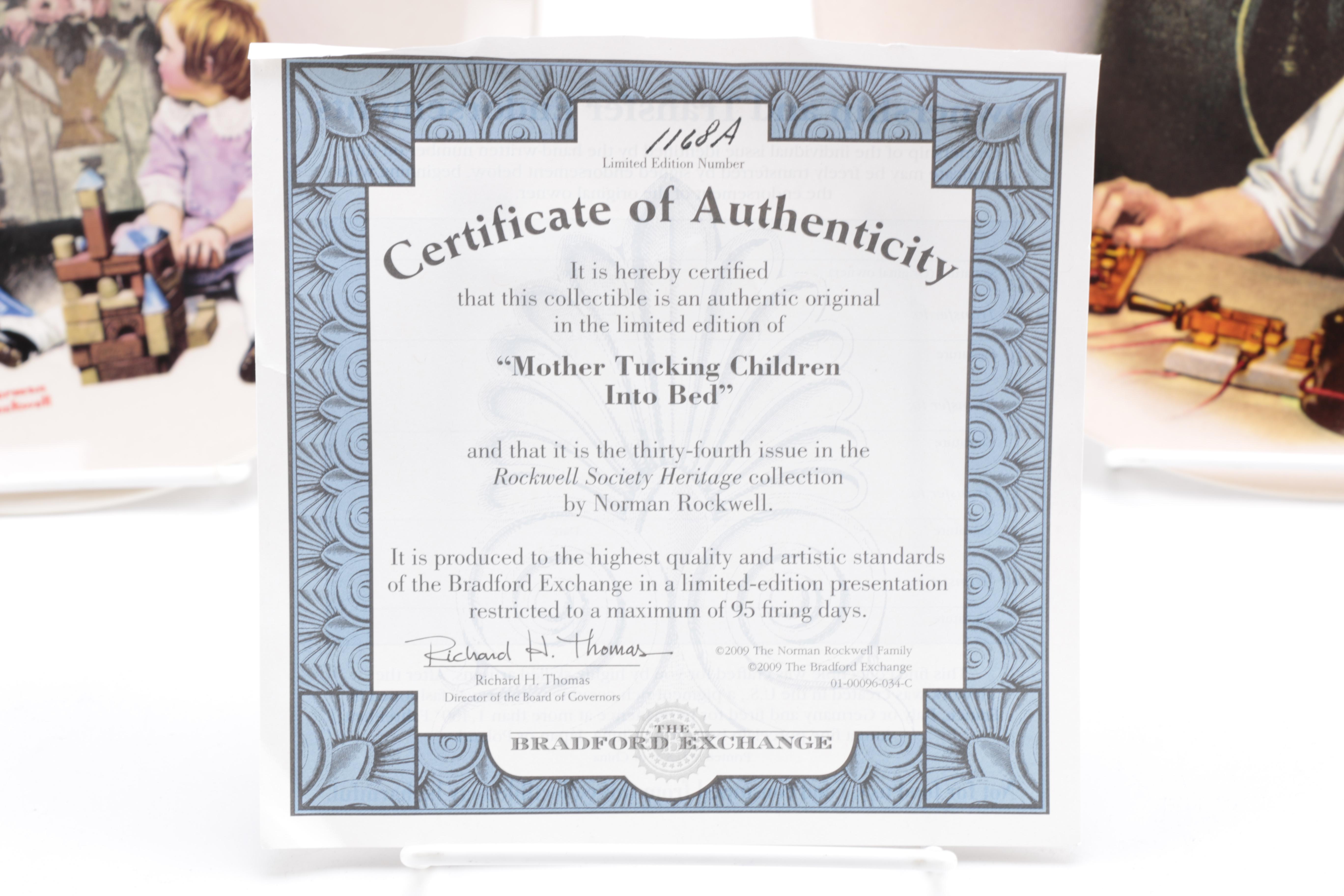 Collection of Norman Rockwell Heritage Plates