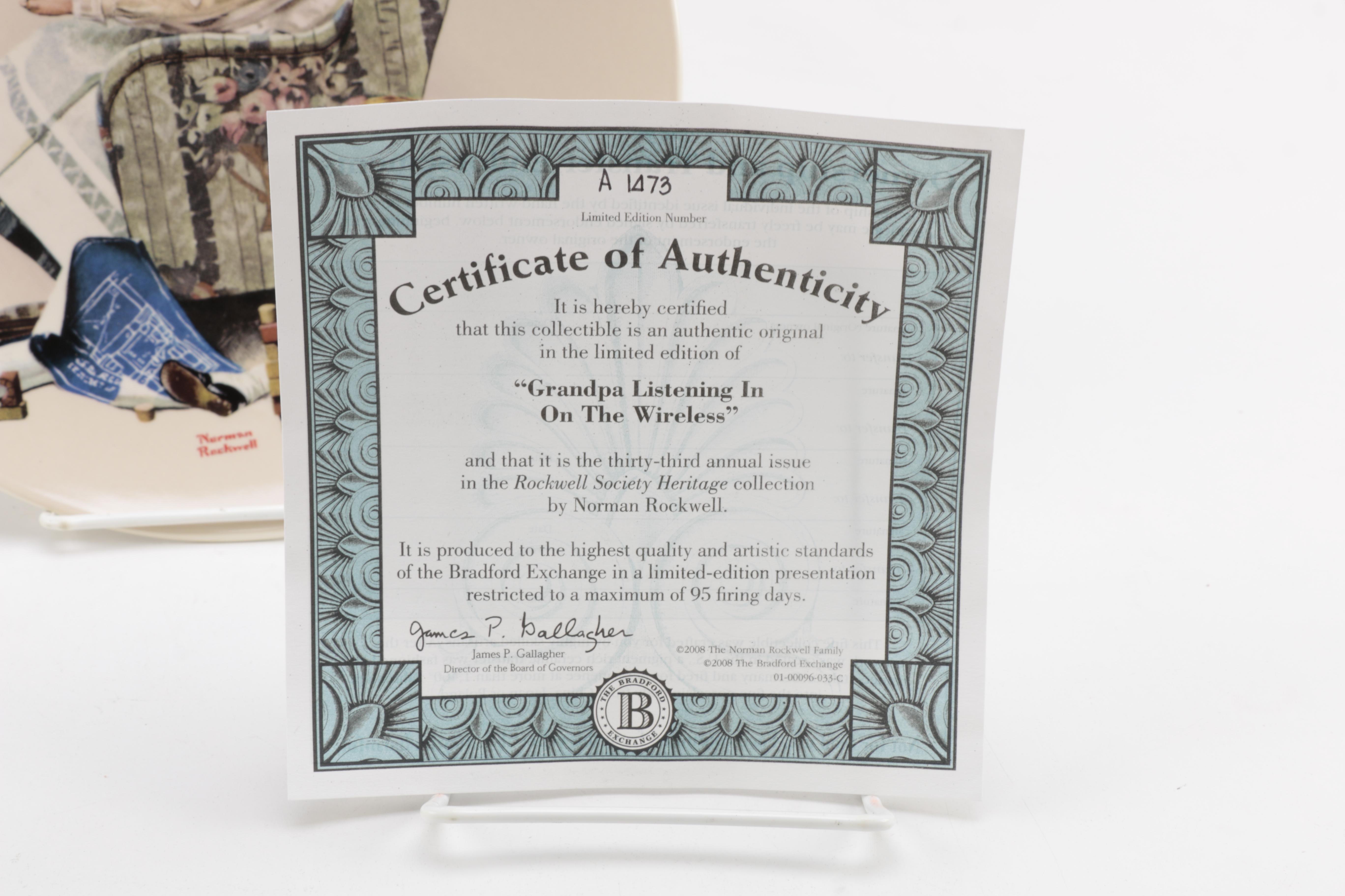 Collection of Norman Rockwell Heritage Plates