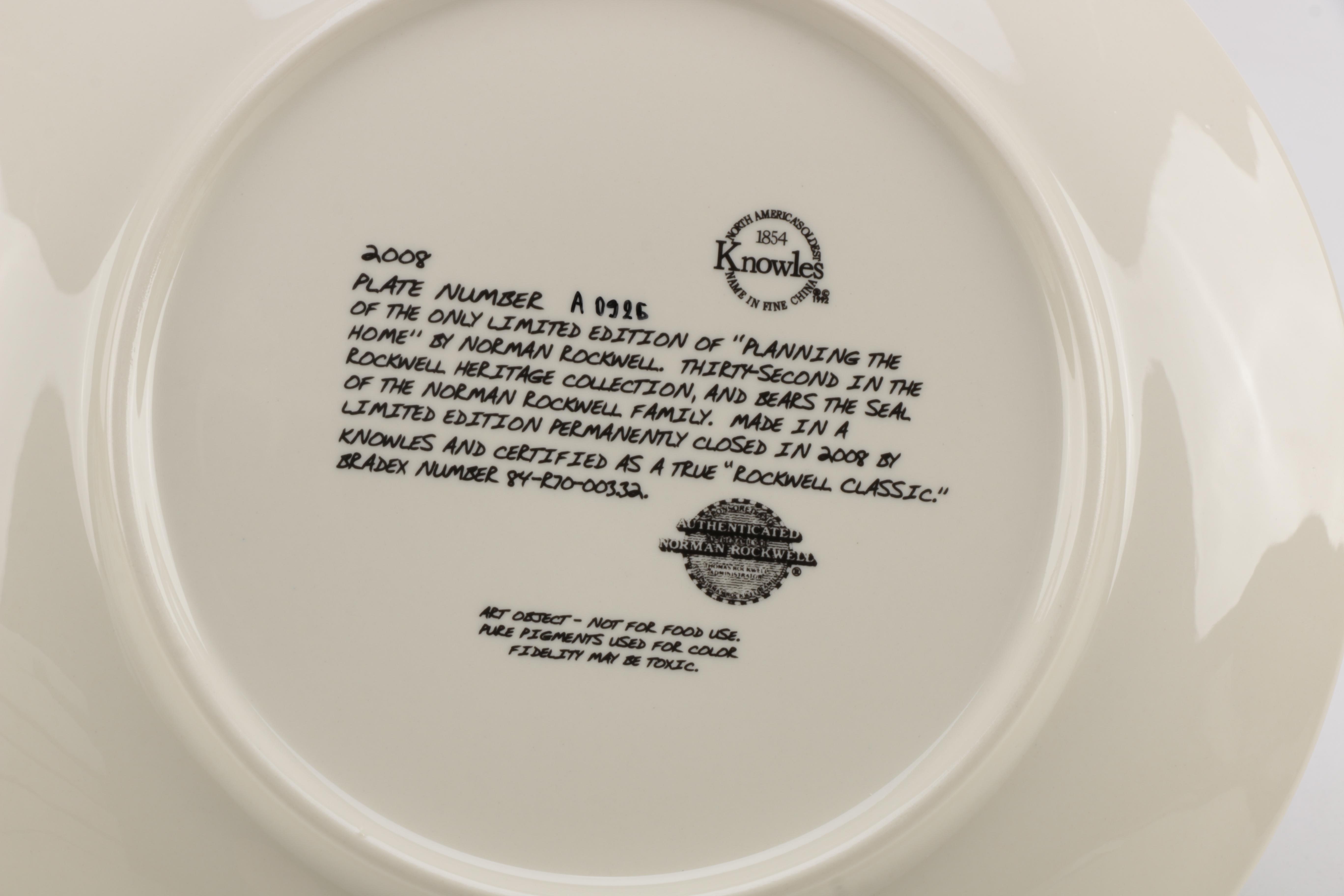 Collection of Norman Rockwell Heritage Plates