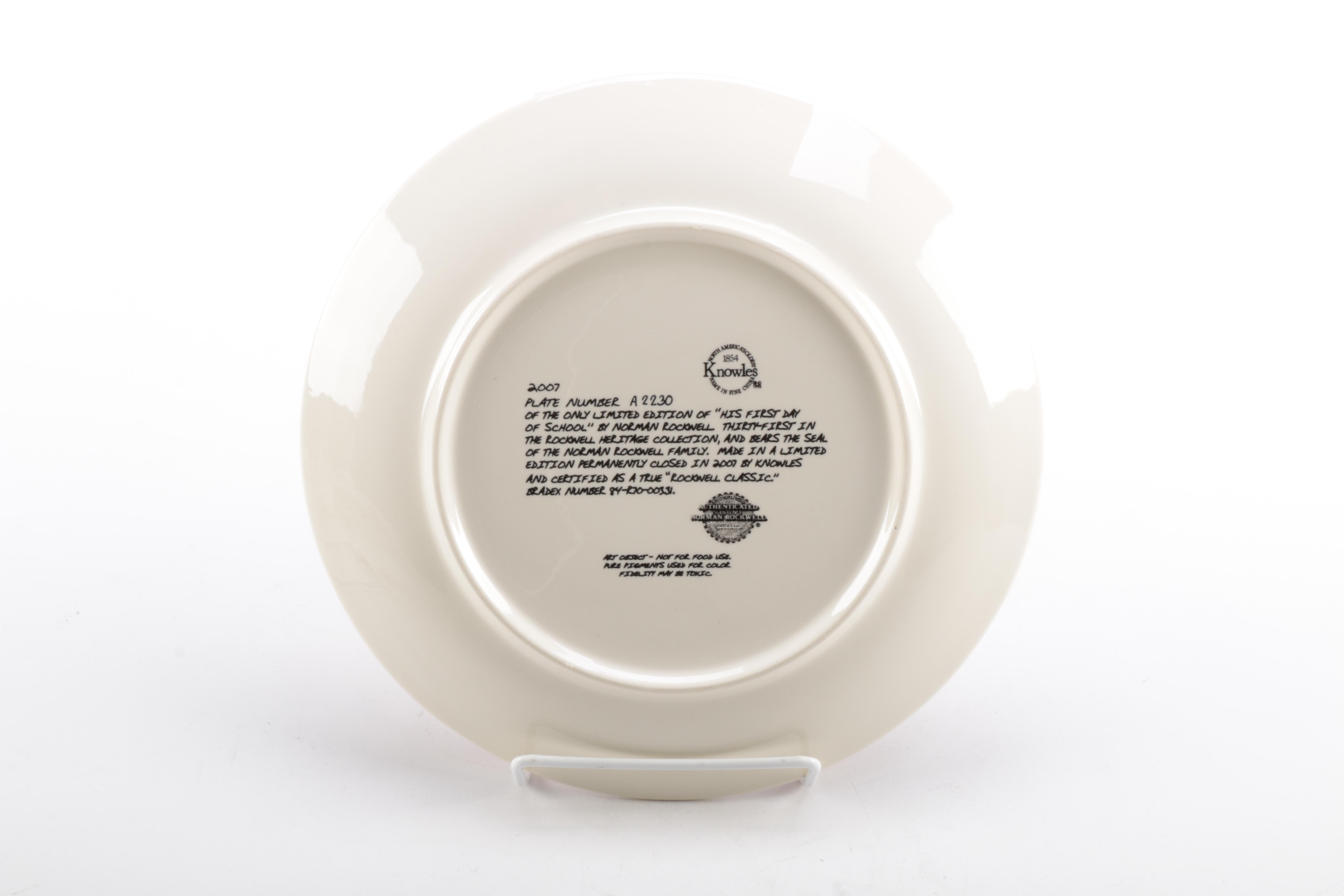 Five Heritage Collection Norman Rockwell Plates