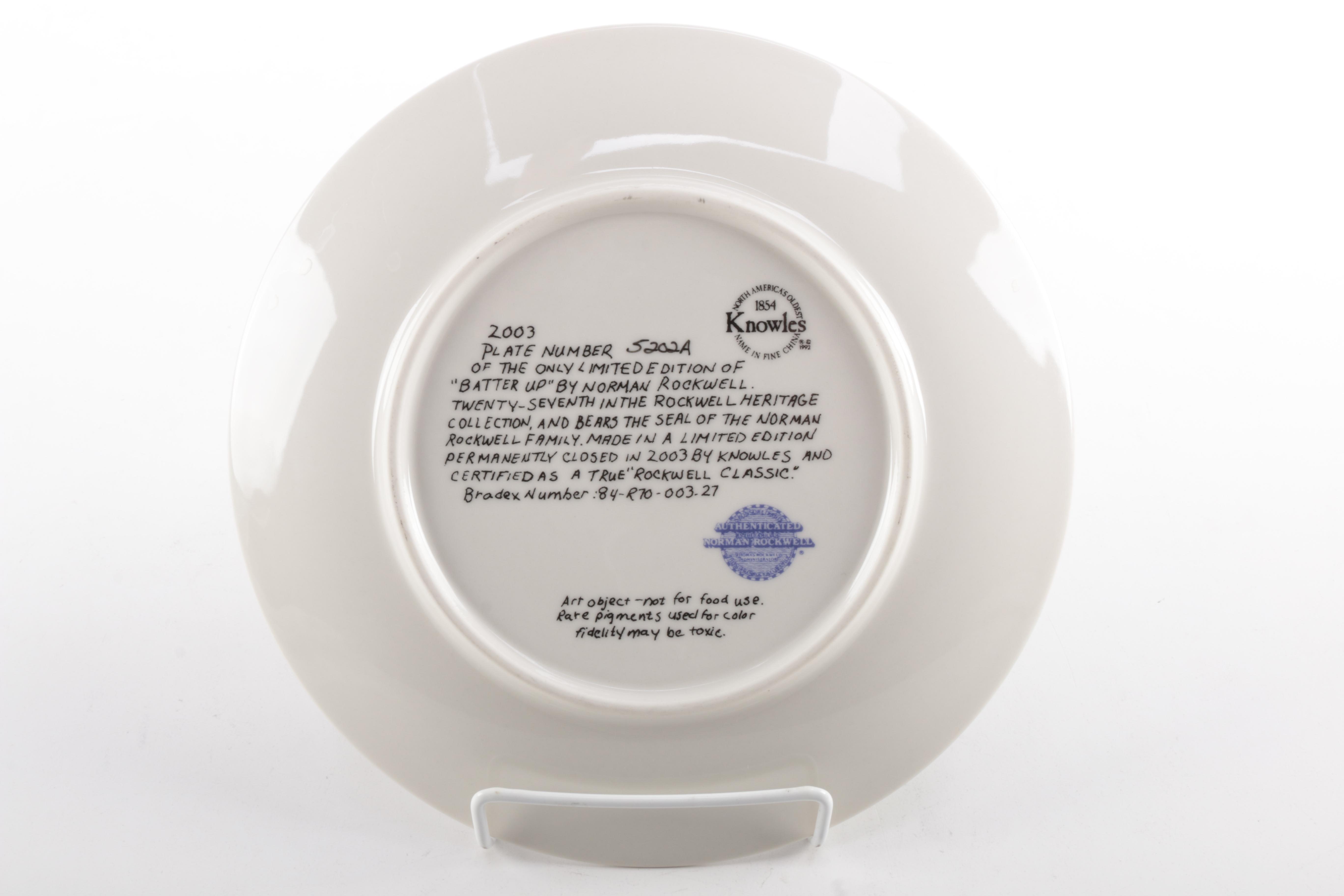 Five Heritage Collection Norman Rockwell Plates