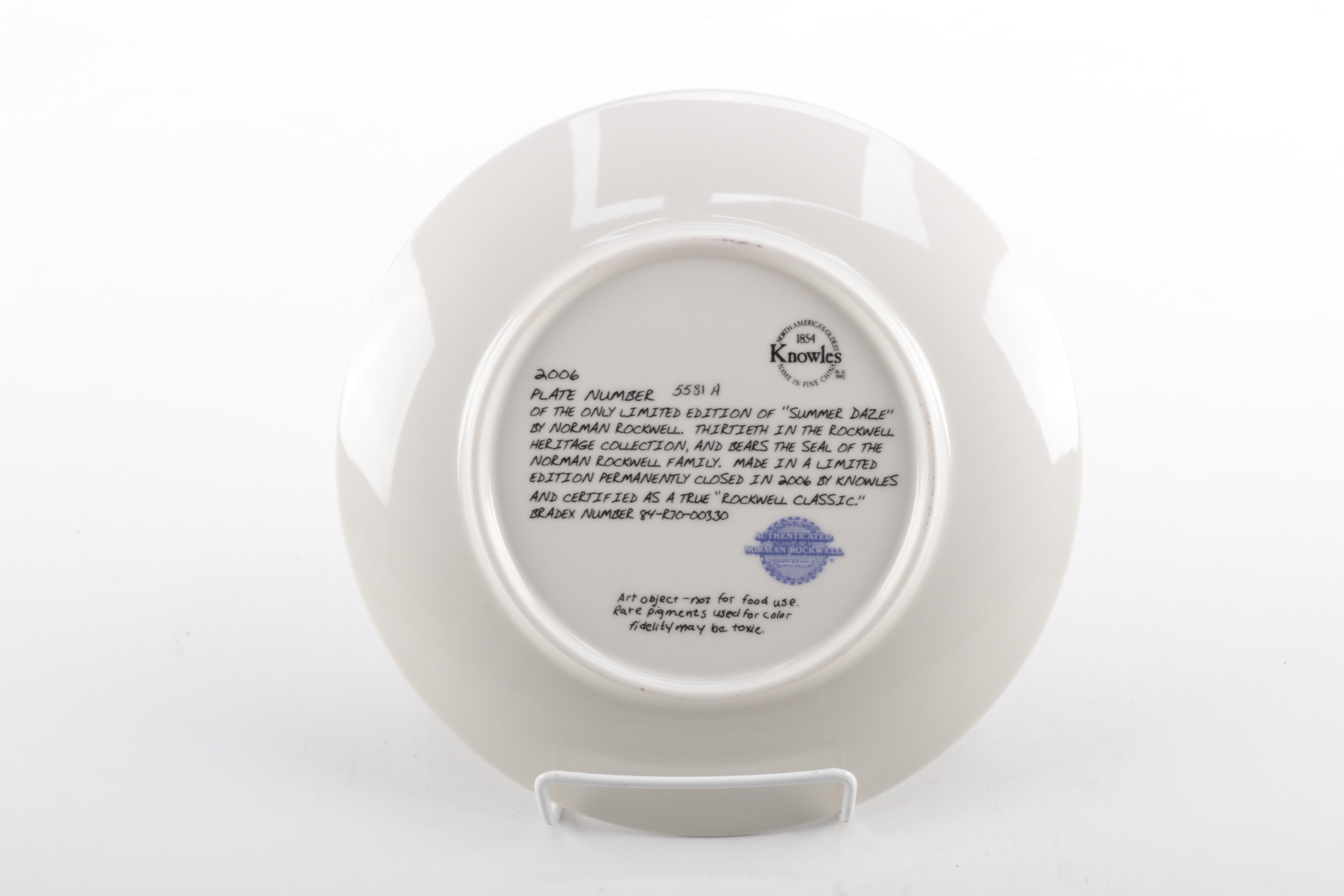 Five Heritage Collection Norman Rockwell Plates