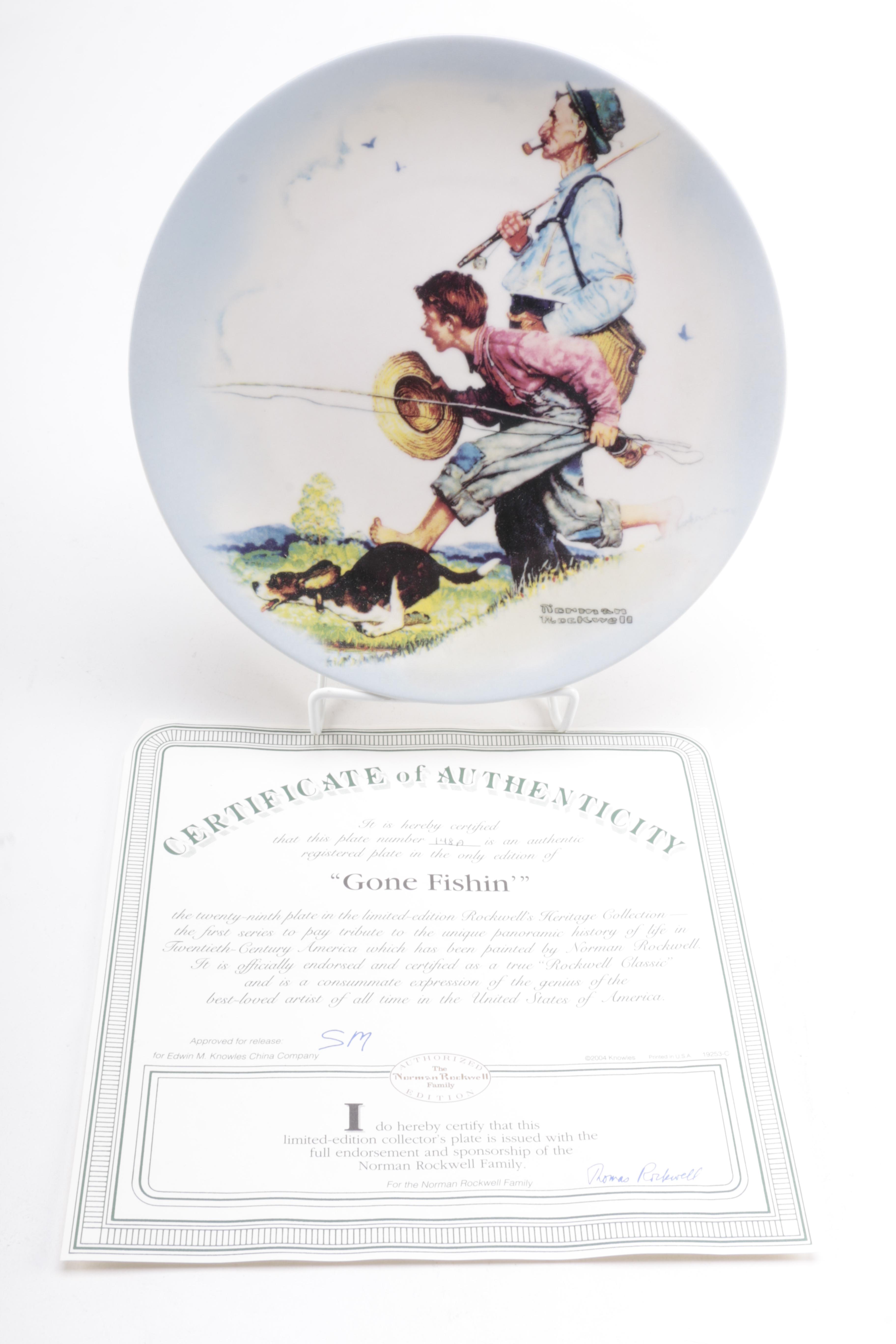 Five Heritage Collection Norman Rockwell Plates