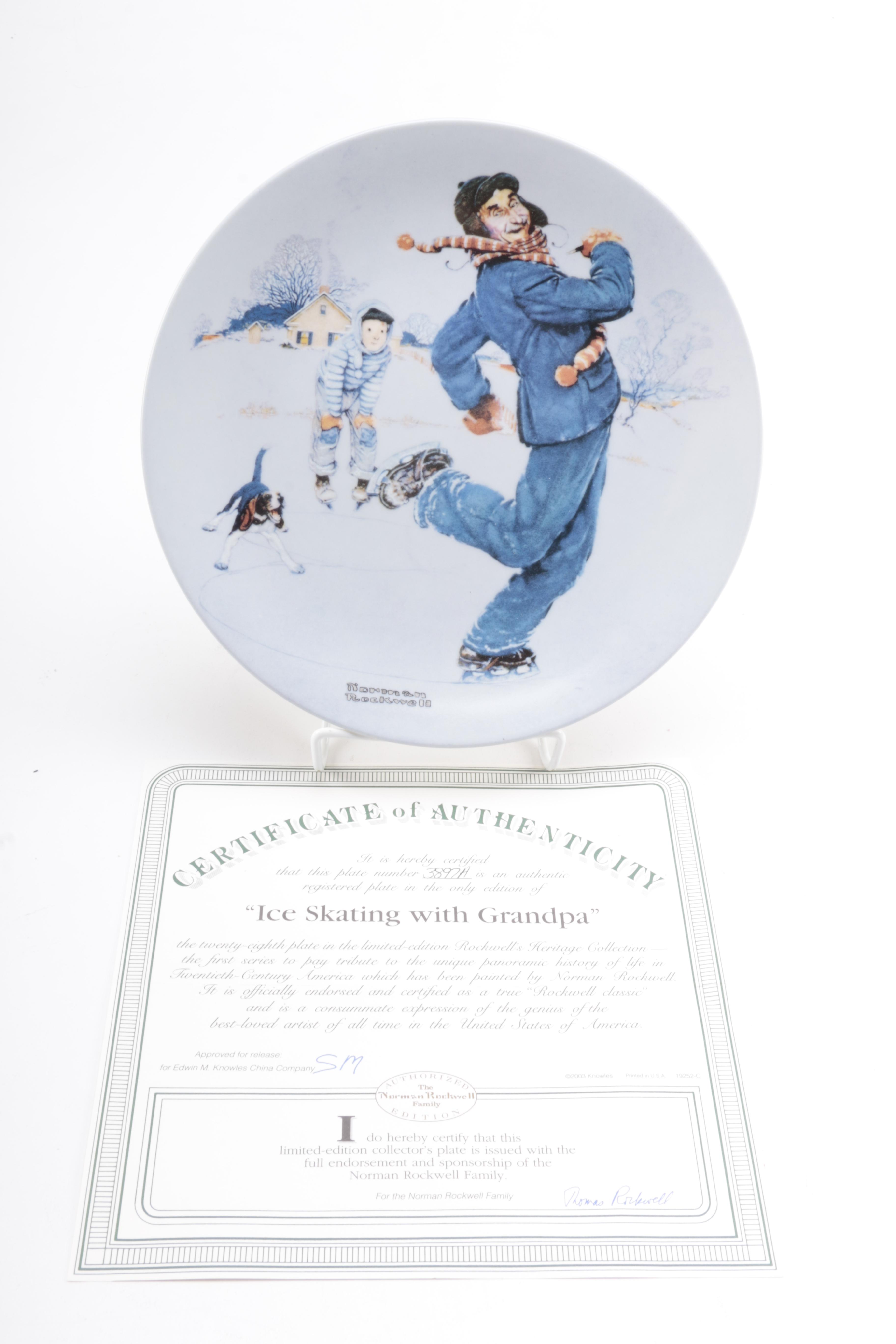 Five Heritage Collection Norman Rockwell Plates