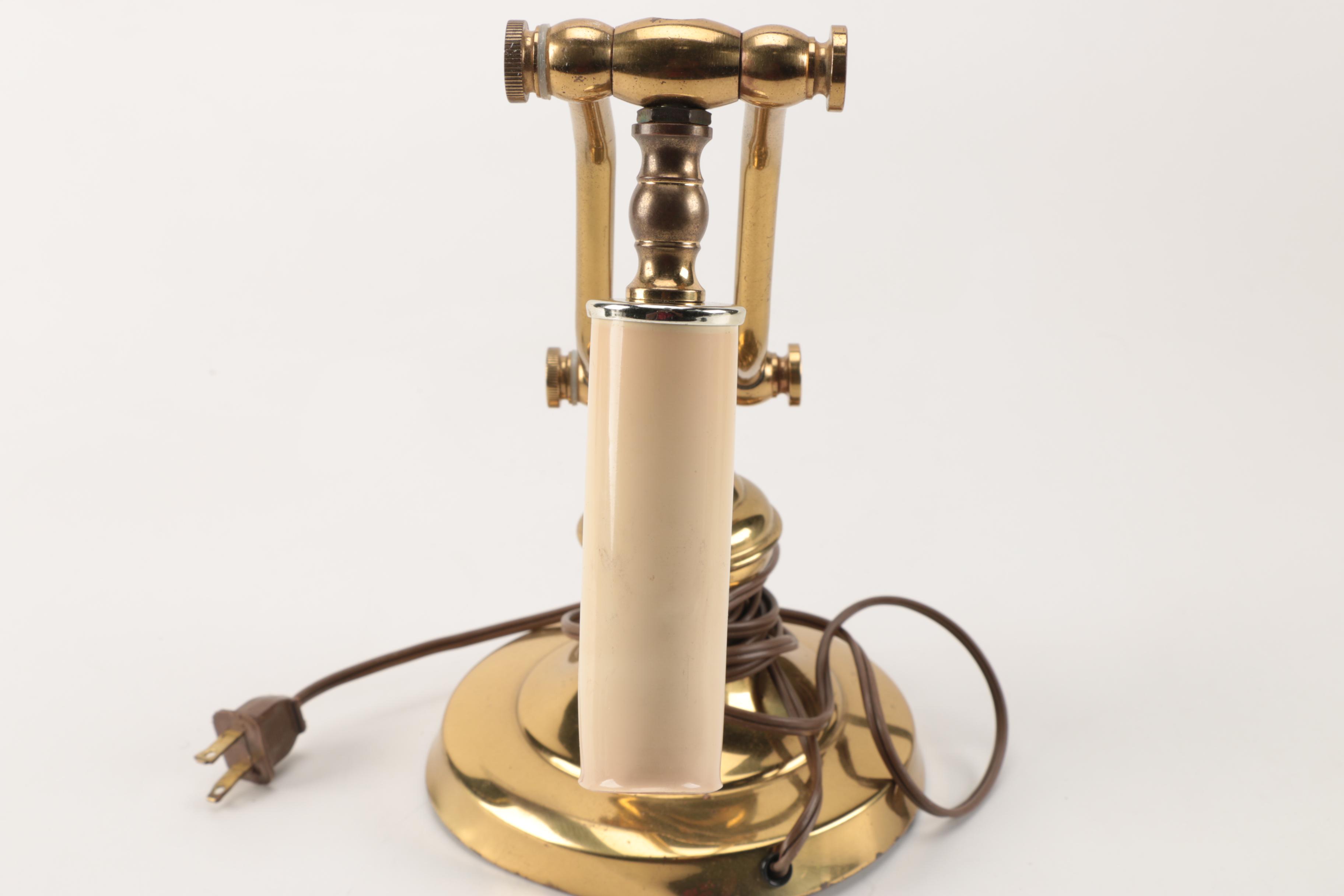 Adjustable Arm Brass Desk Lamp