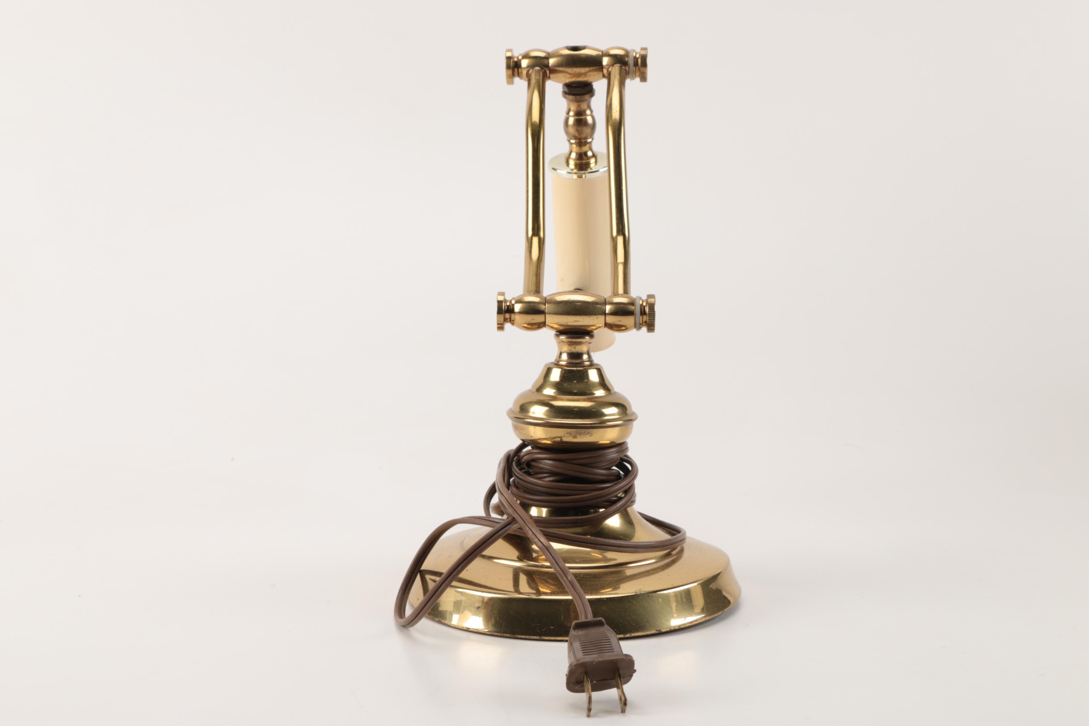 Adjustable Arm Brass Desk Lamp