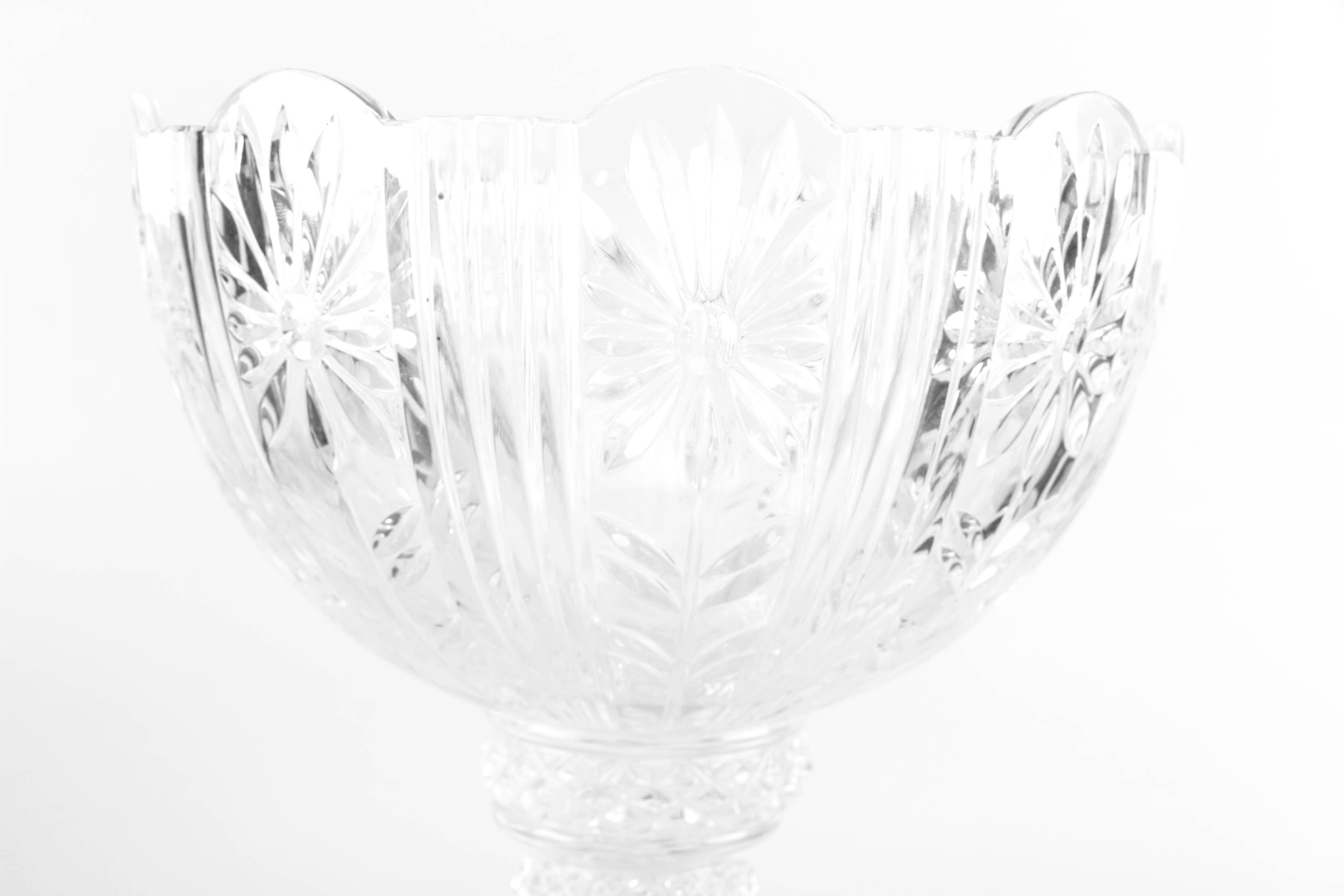 Two Crystal Bowls Including Block