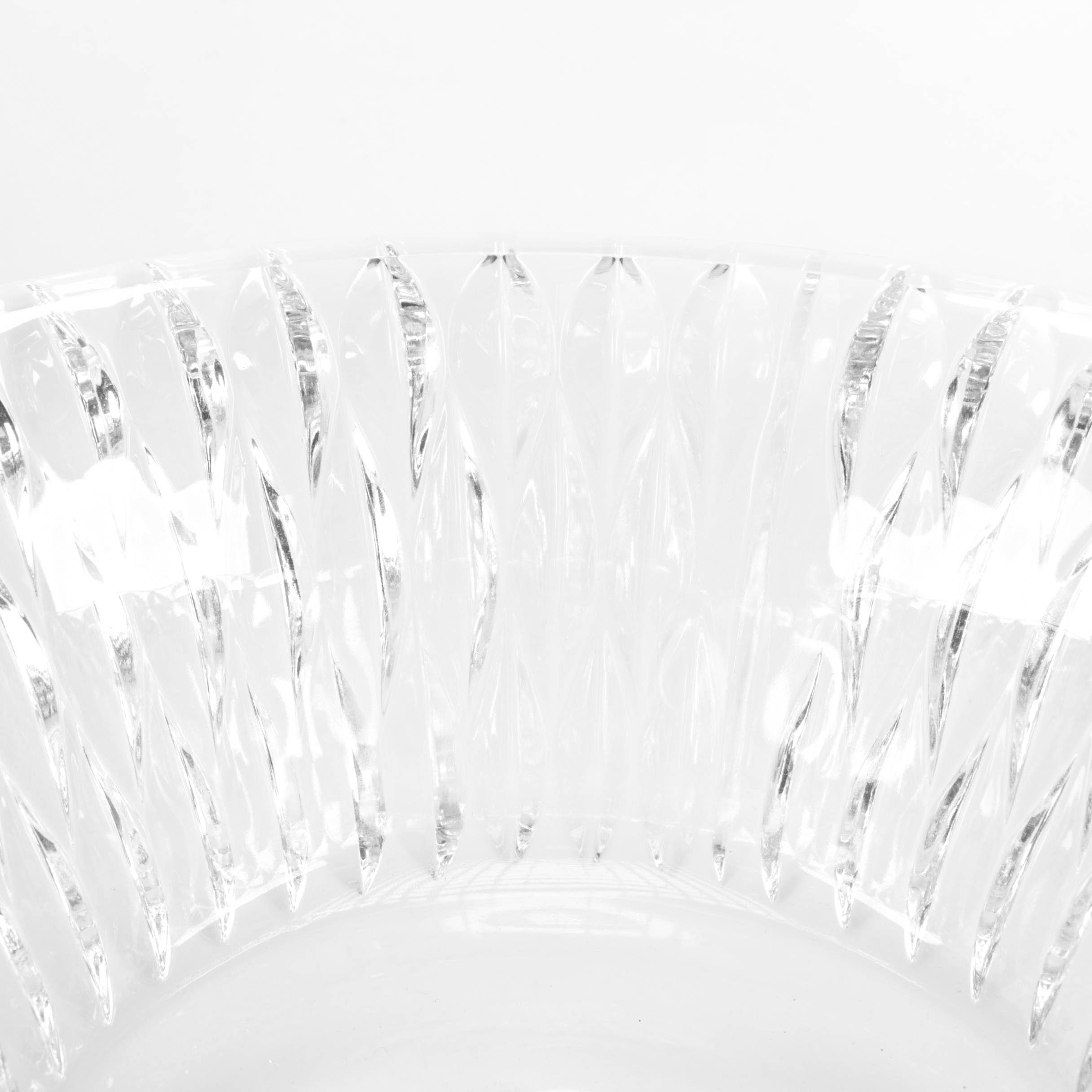 Two Crystal Bowls Including Block