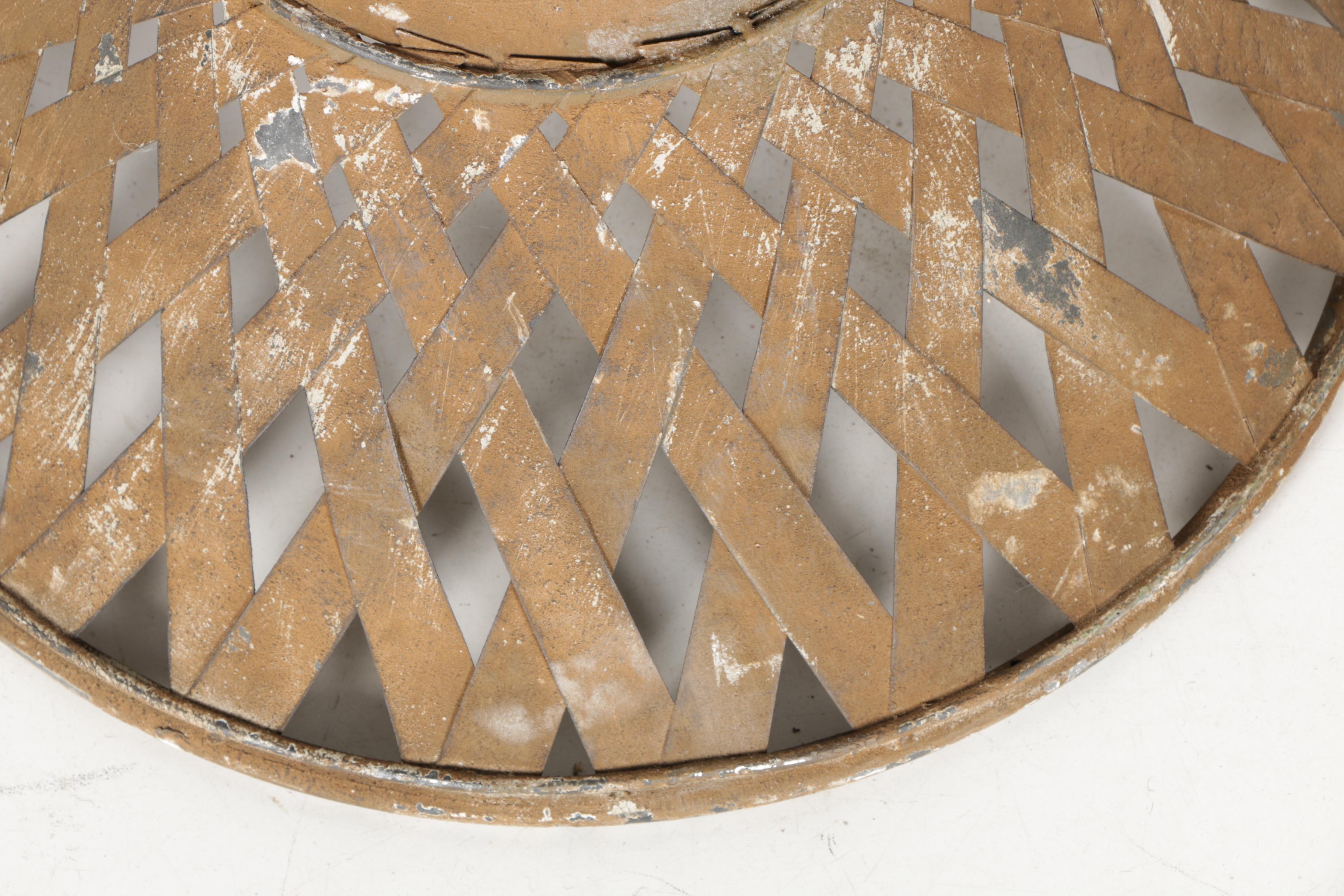 Round Metal Footed Baskets