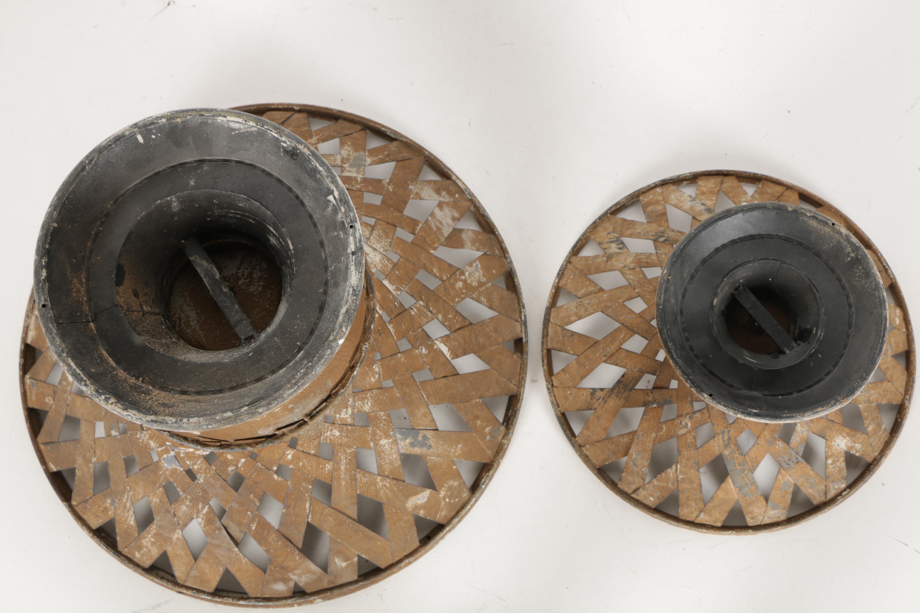 Round Metal Footed Baskets